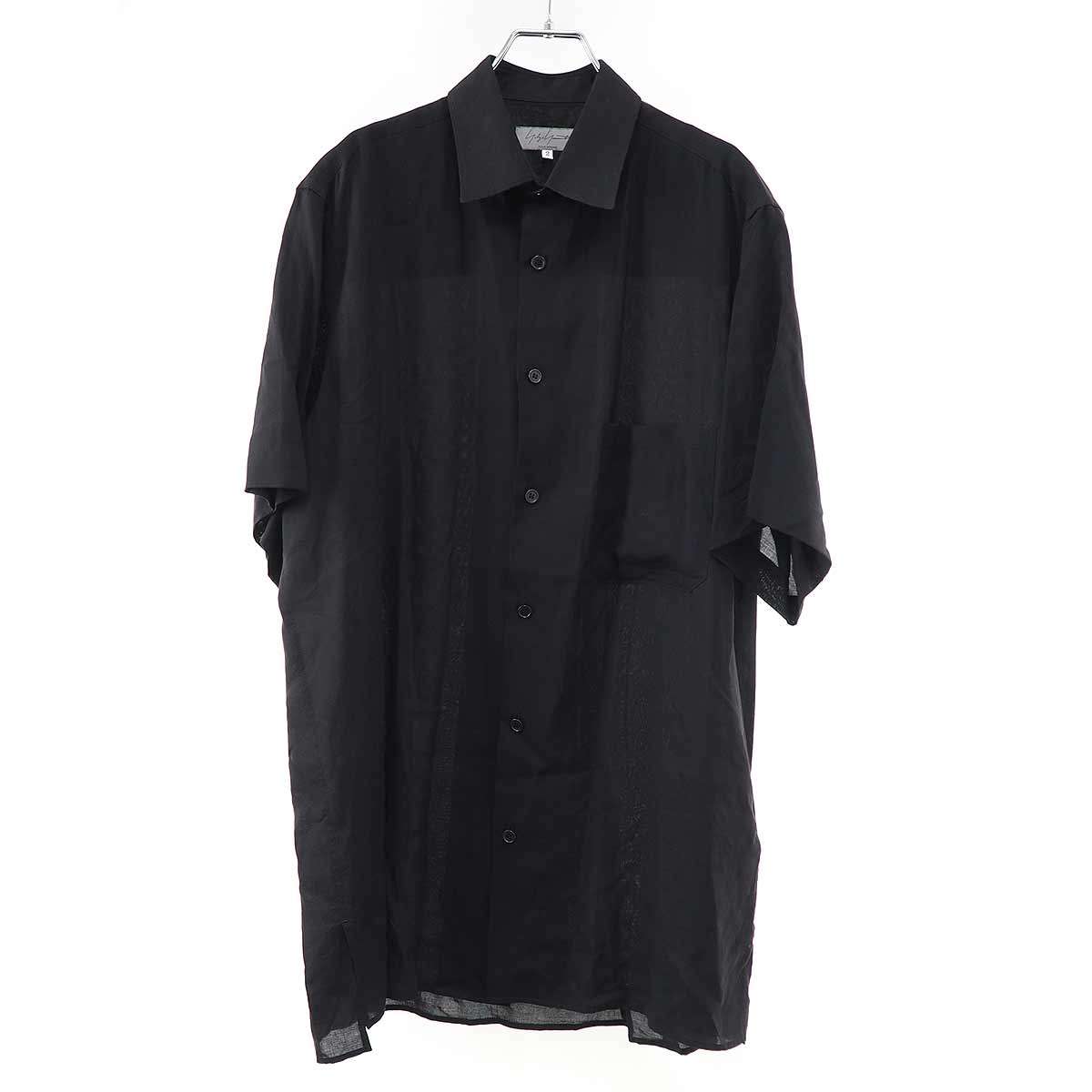 Yohji Yamamoto POUR HOMME ヨウジヤマモト プールオム 25SS 新BIG半袖プルオーバー HP-B15-200 黒いこと 2 【中古】 IT3XSI7YE6XI