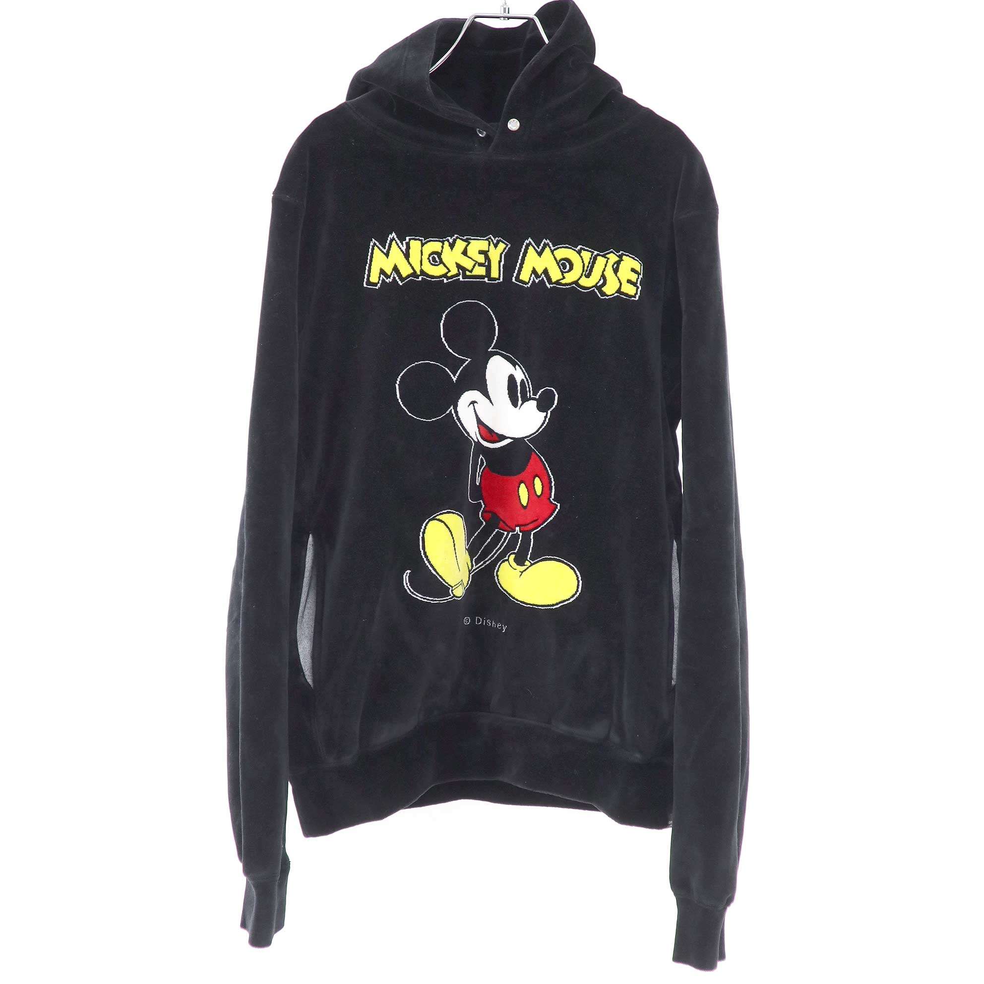 mastermind JAPAN マスターマインド ジャパン Disney ミッキーマウス ベルベットパーカー ML-SW12-020 ブラック S 【中古】 IT1OL0BIPXDC