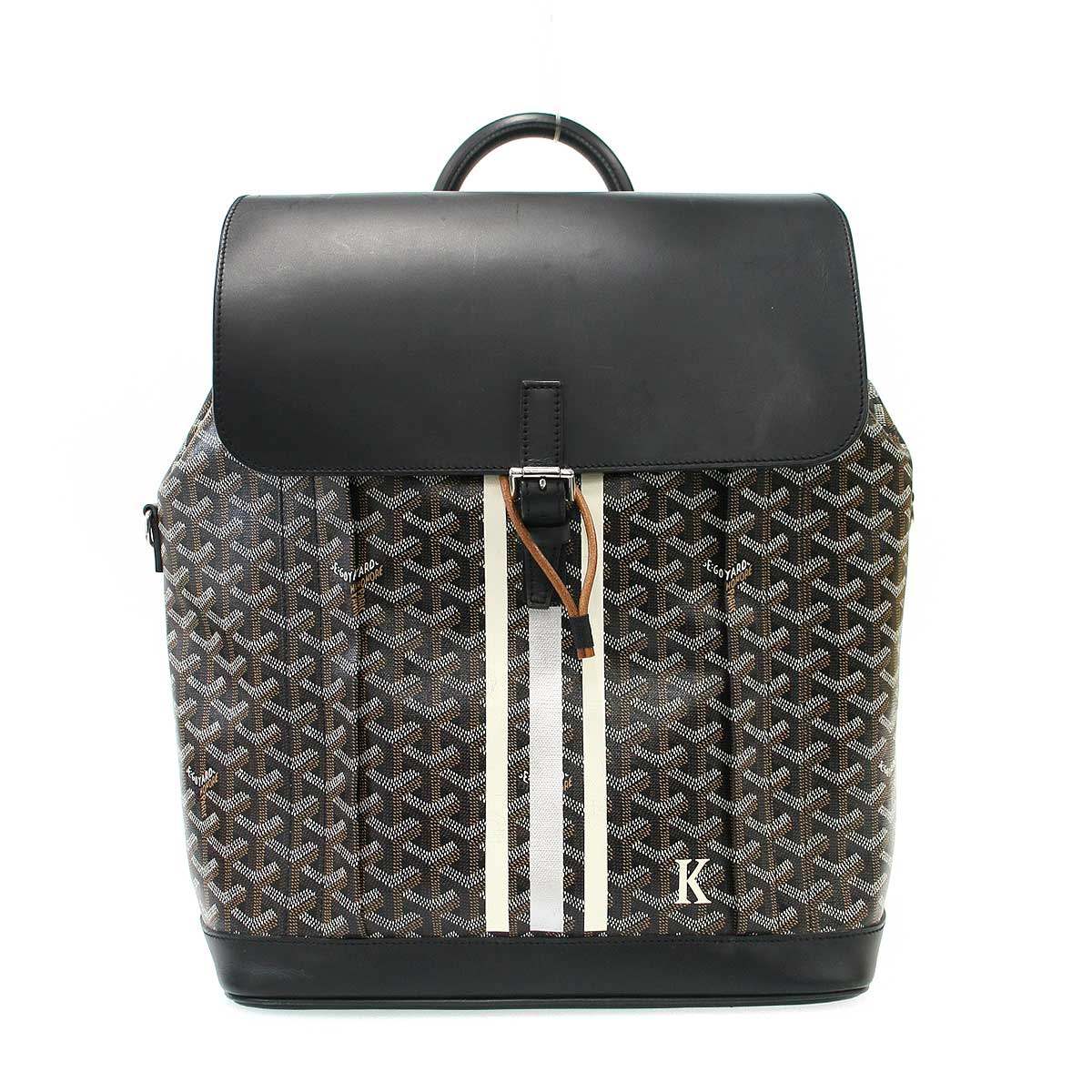 GOYARD ゴヤール Alpin MM Backpack アル食パン うしろ側容器に並べる 背嚢  黒いこと - 【中古】 IT0MKTKJJ17B