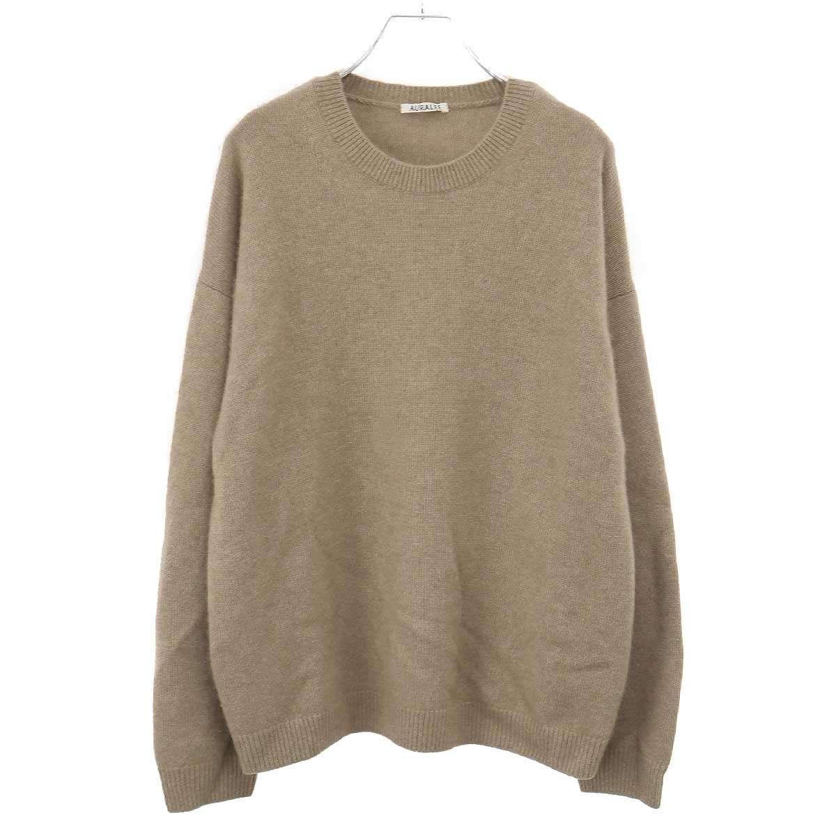 AURALEE オーラリー 22AW BABY CASHMERE KNIT P/O ベイビーカシミヤニットプルオーバー A22AP02BC キャメルブラウン 4 【中古】 IT56AH2TDFUO