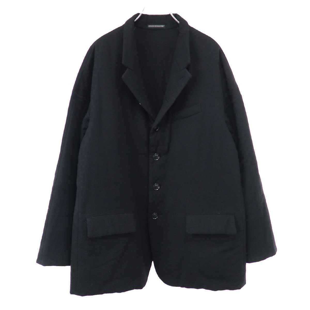 Yohji Yamamoto POUR HOMME ヨウジヤマモト プールオム 16AW ウールパテッドテーラードジャケット HR-J16-104 黒いこと 2 【中古】 ITZT69C459ZC