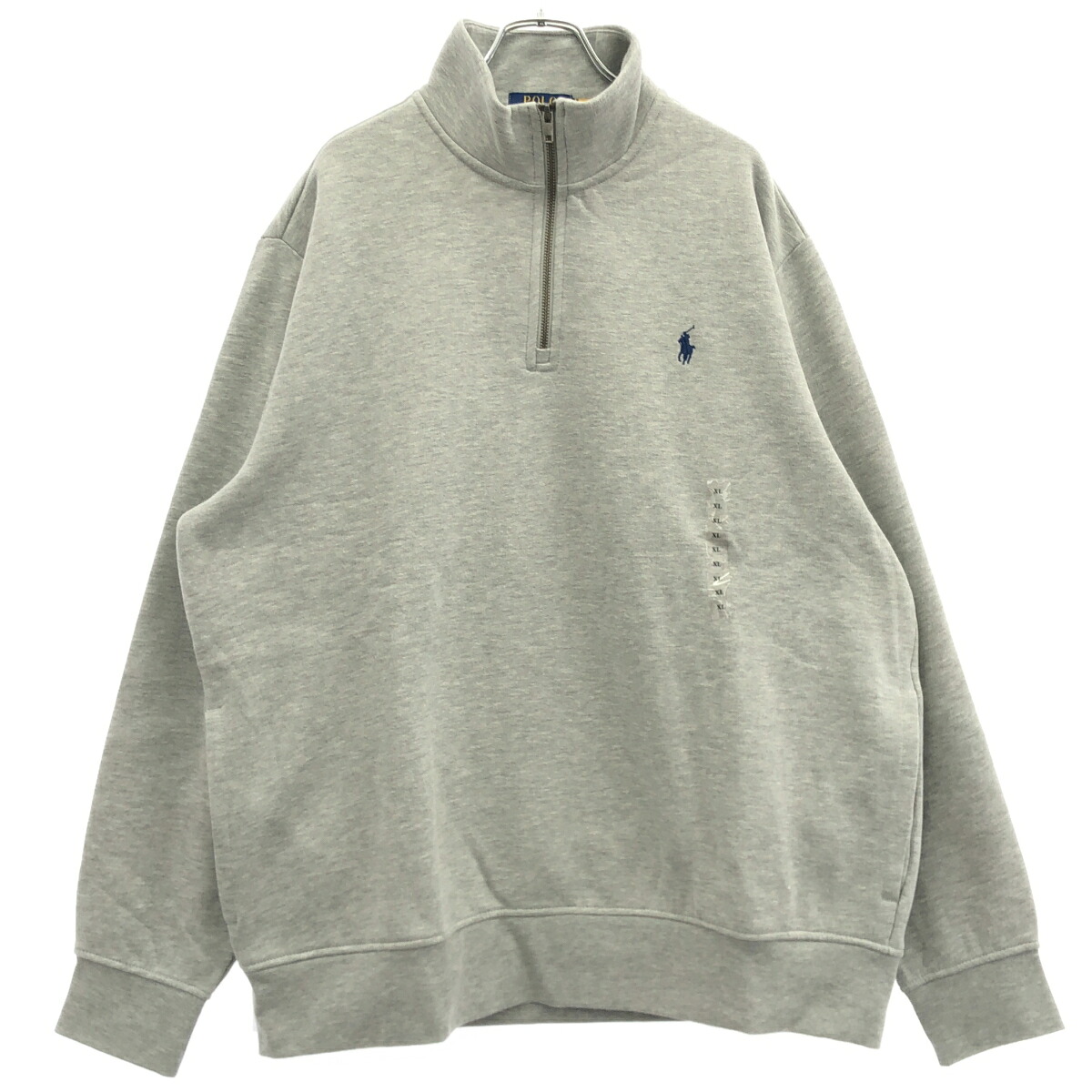 POLO RALPH LAUREN ポロラルフローレン ハーフジップスウェットプルオーバー 710929587001 薄墨色 XL 【中古】 ITDS6B2DHG5K
