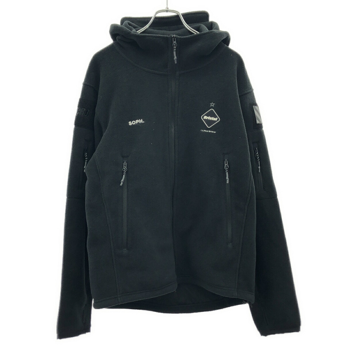 F.C.Real Bristol(FCRB) エフシーアールビー 20AW POLARTEC CLASSIC FLEECE HOODED JACKET フリースフーデッドジャケット FCRB-202047 ブラック L 【中古】 IT89MVL7XTY0|MODESCAPE 店