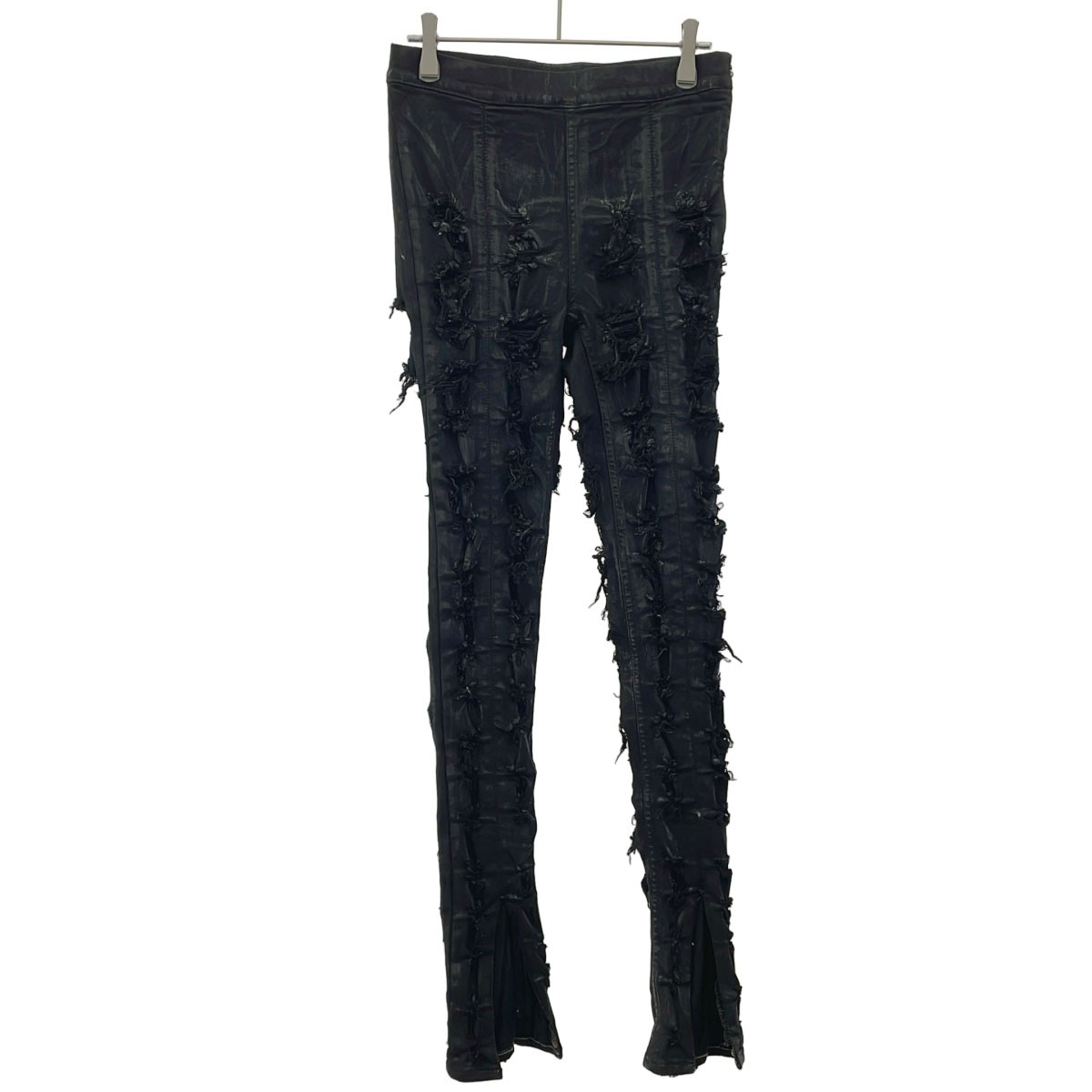 DRKSHDW by Rick Owens ダークシャドウバイリックオウエンス 23AW デストロイダメージレギンスパンツ DS02C5317-SBFLS 黒いこと S 【中古】 IT0W434NNC9M