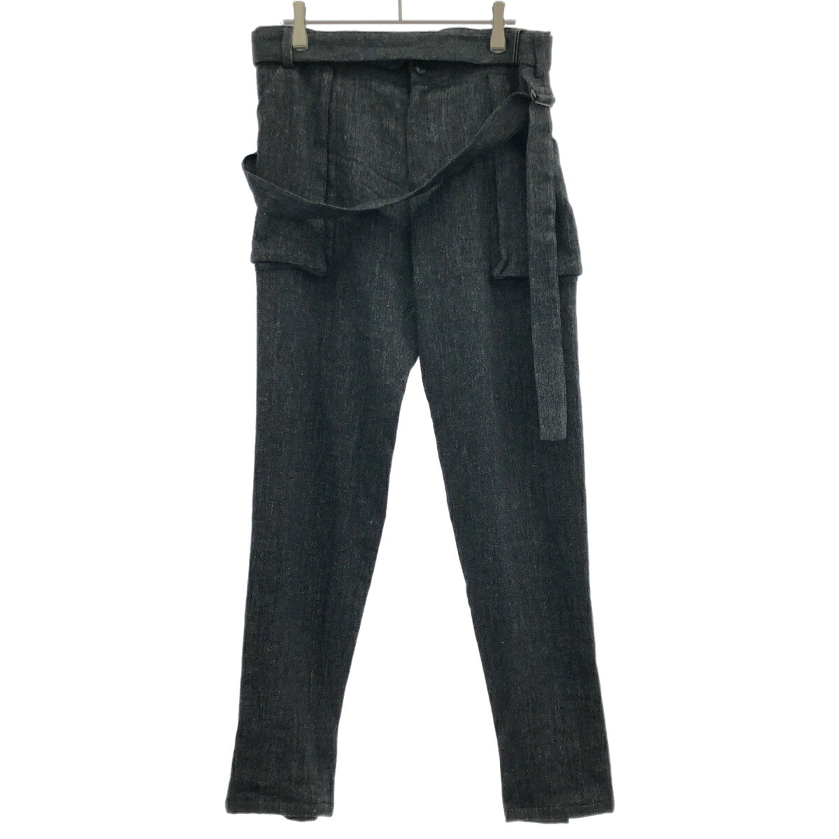 LIMI feu リミフゥ ヘリンボーンダブルベルテッドサイドジップパンツ LX-P12-303 薄墨色 2 【中古】 ITMFMJ2KOHV6