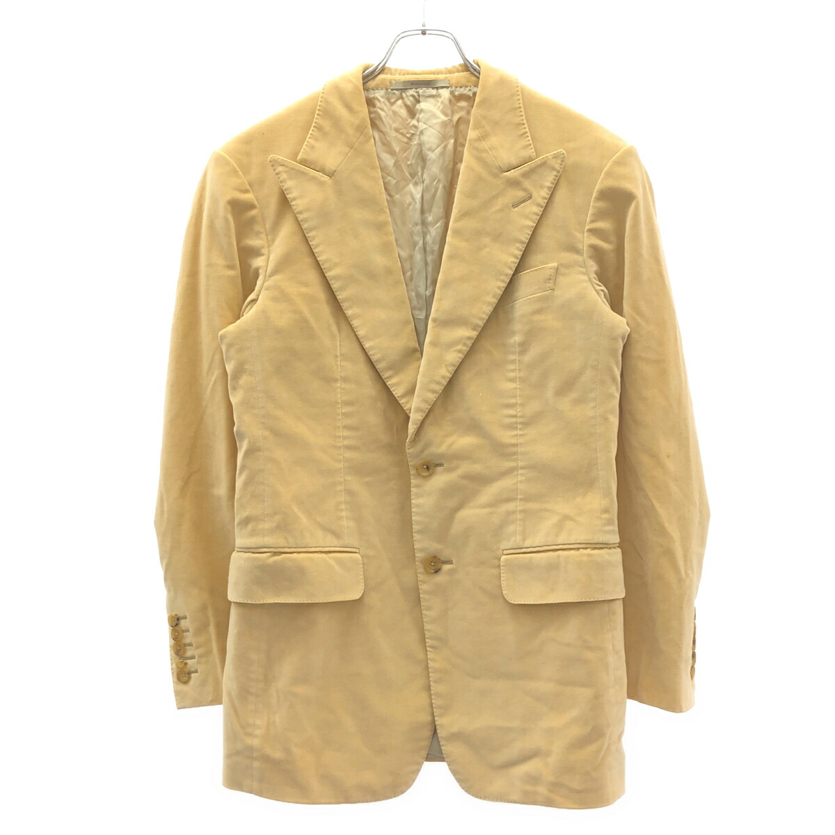 GUCCI グッチ ベルベットテーラードジャケット  ベージュ 44 【中古】 ITVZX7YZSSTC