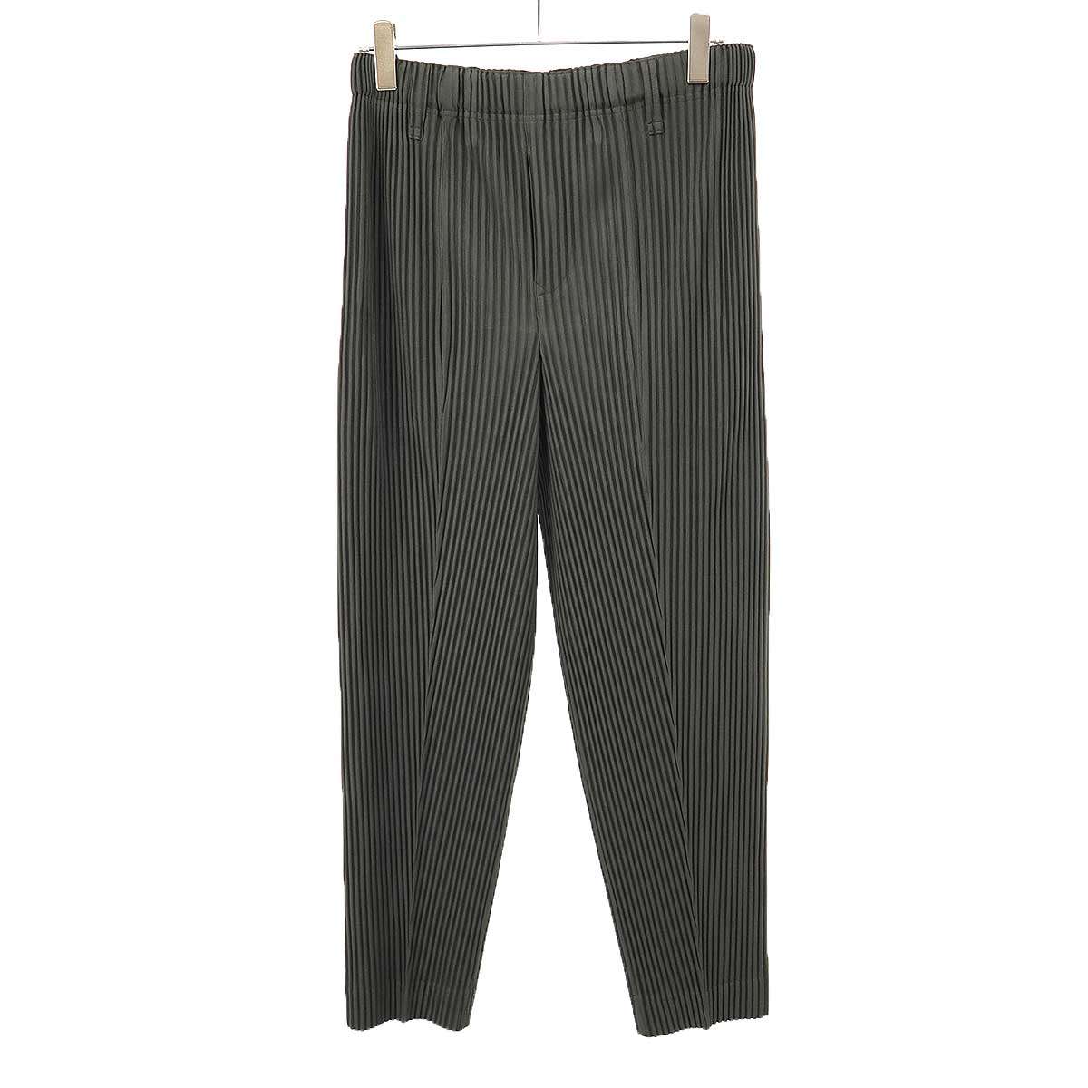 HOMME PLISSE ISSEY MIYAKE オム プリッセ イッセイ ミヤケ 23AW イージープリーツパンツ HP33JF145 カーキ 3 【中古】 IT3GKYHRMKJS