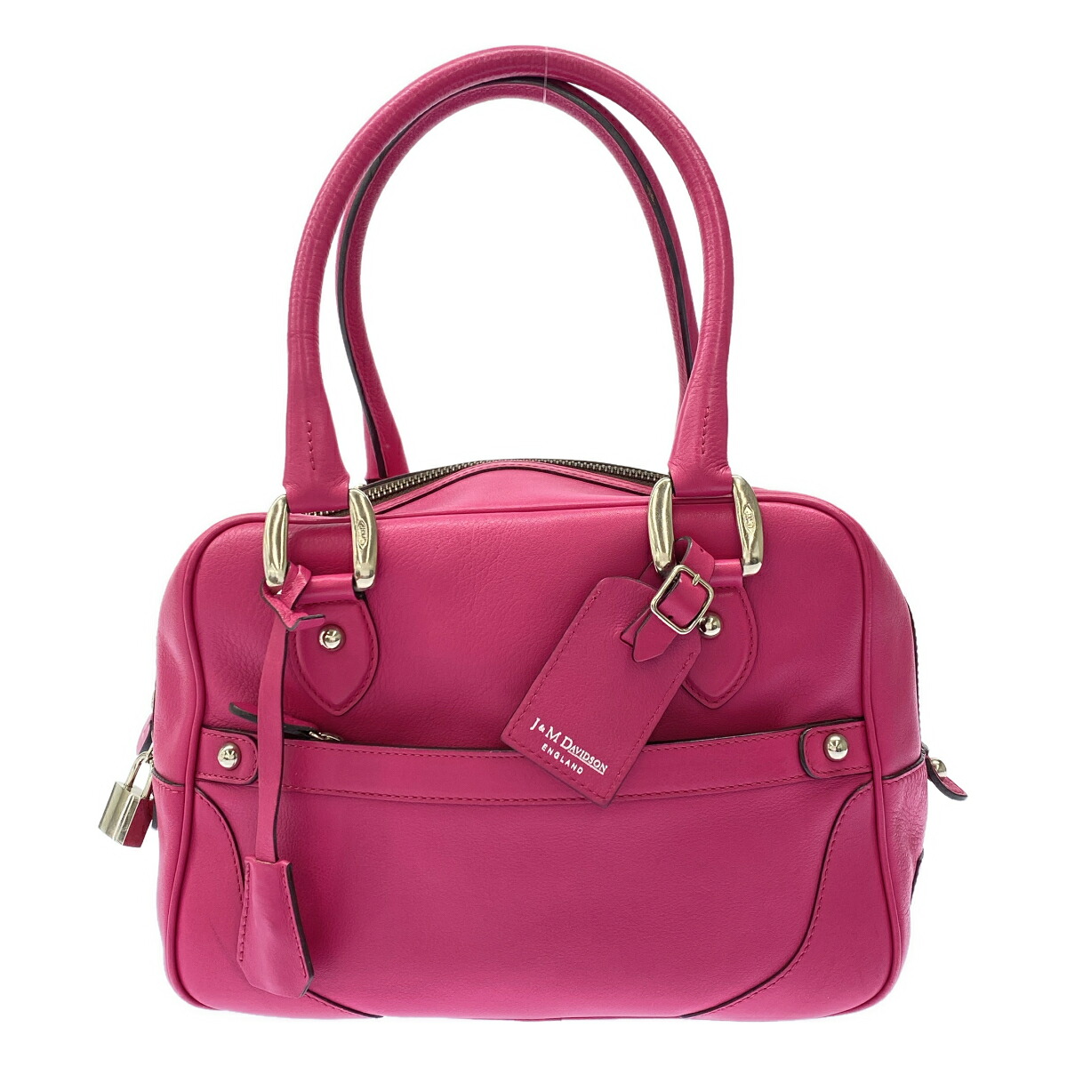 J&M DAVIDSON ジェイアンドエムデヴィッドソン MINI MIA ミア レザーハンドバッグ ピンク 【中古】 ITES6M99Q52O｜MODESCAPE 店