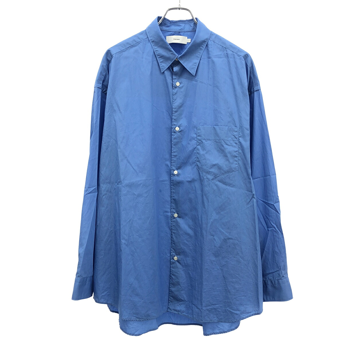 Graphpaper グラフ記録調査報告 25AW Broad L/S Oversized Regular Collar Shirt ブロードプルオーバー GM254-50018B 青色 1 【中古】 ITD0MWDYW7SS トップス-カジュアルシャツ-メンズファッション