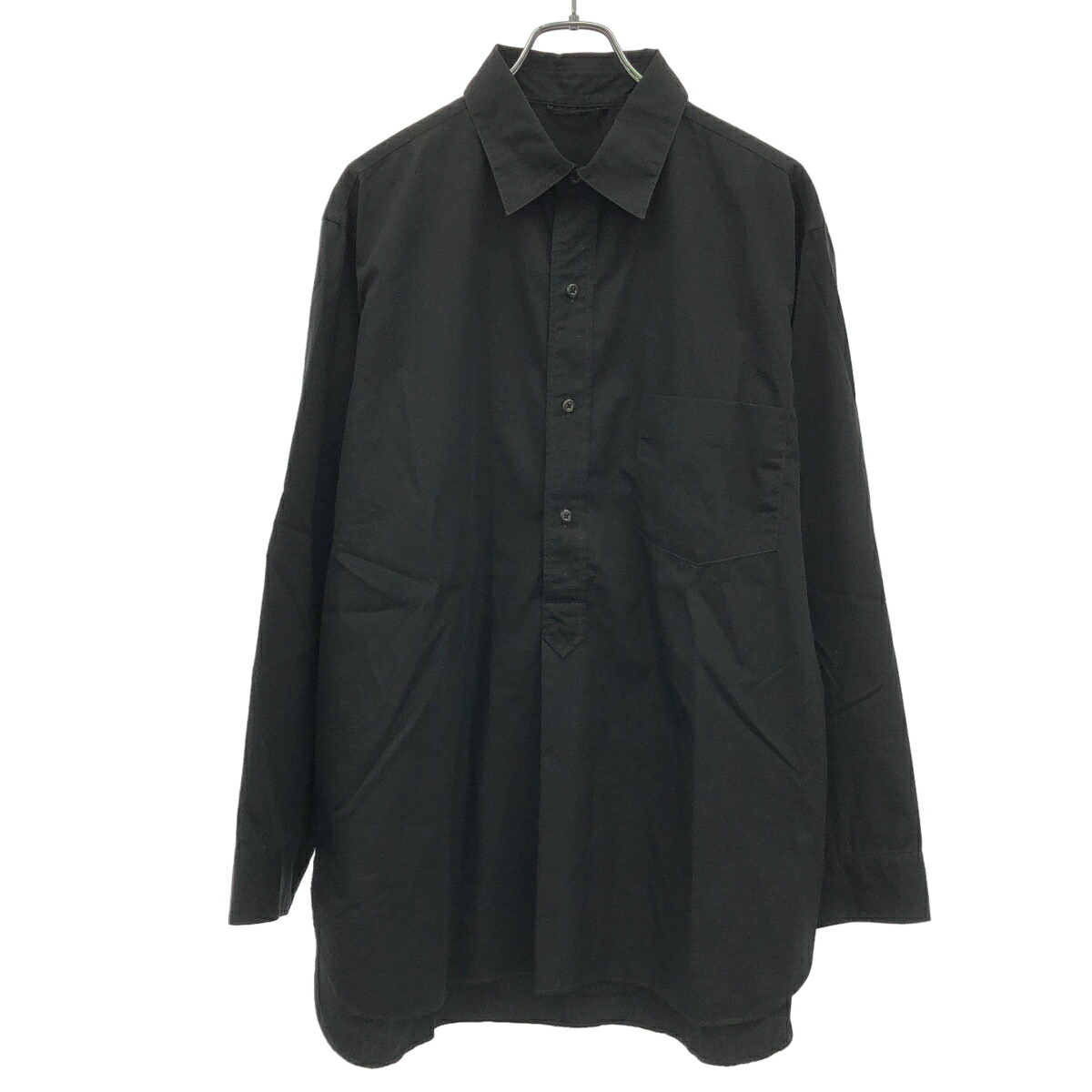 blurhms ROOTSTOCK ブラームス開びゃく買い溜める 25SS Grandpa Shirts ロングスリーブシャツ bROOTS25S7 黒いこと 3 【中古】 IT2JVVG2H9EY