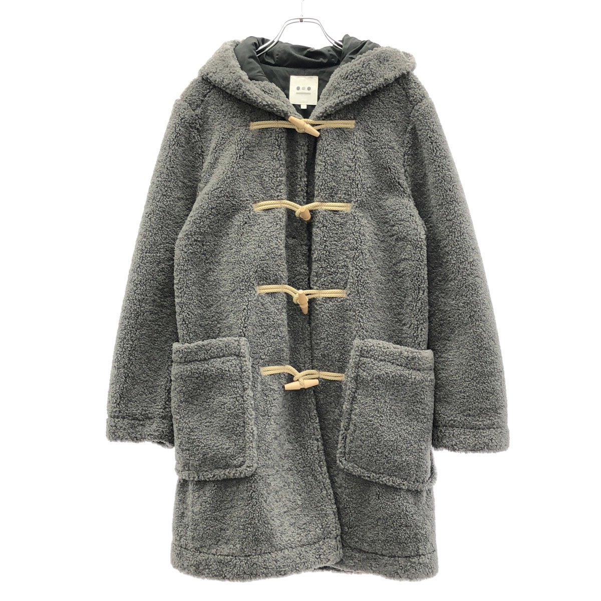 three dots スリードッツ パイル地ダッフルコート 聞き届ける702M 薄墨色 S 【中古】 ITXUNMAMVH8W