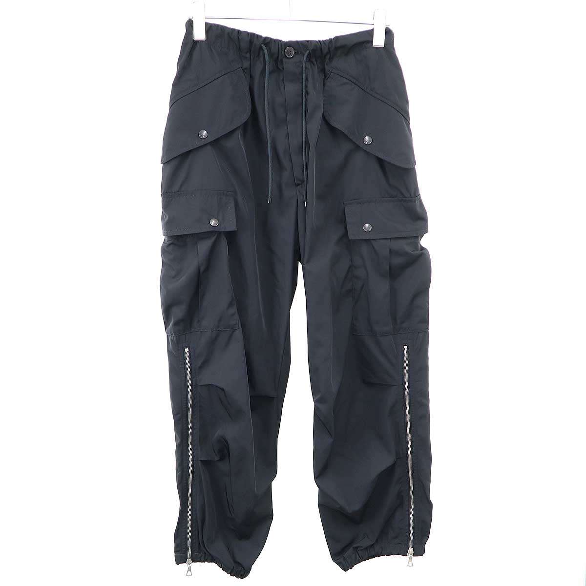DRIES VAN NOTEN ドリスヴァンノッテン 24SS PENTIN SV 8210 M.W.PANTS ナイロンカーゴパンツ  黒いこと S 【中古】 ITWXUE5R9SRG