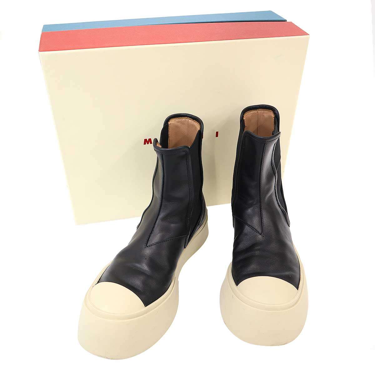 MARNI マルニ PABLO サイドゴアチェルシーブーツ  黒いこと 38 【中古】 IT5F6HZGE4QO
