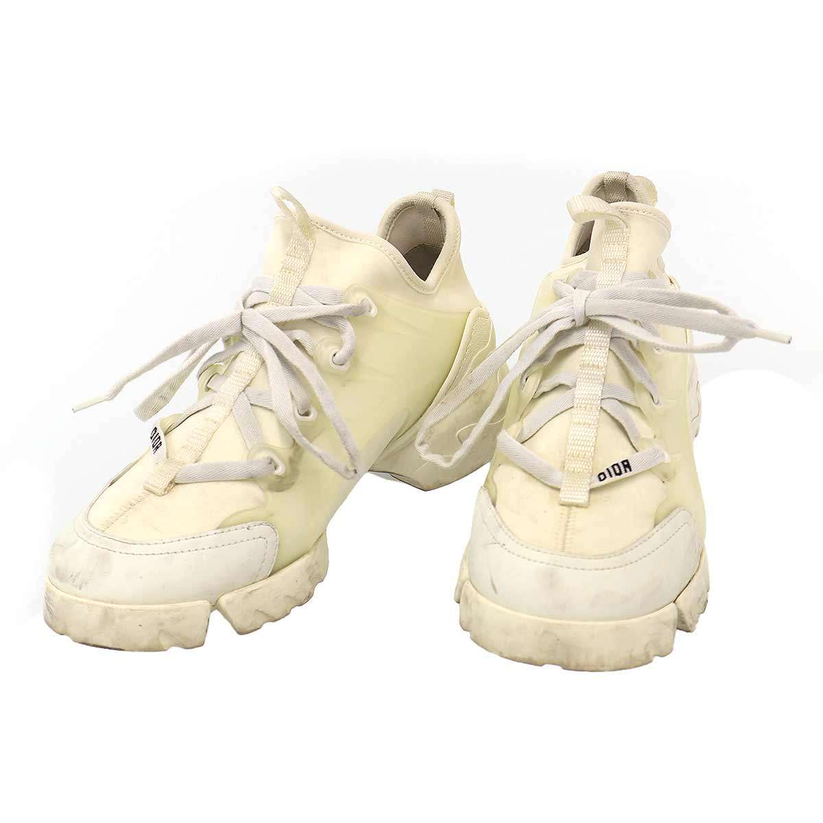 Christian Dior クリスチャンディオール D-Connect スニーカー ホワイト 36 1/2 【中古】 ITN22BLSVPQ7｜MODESCAPE 店