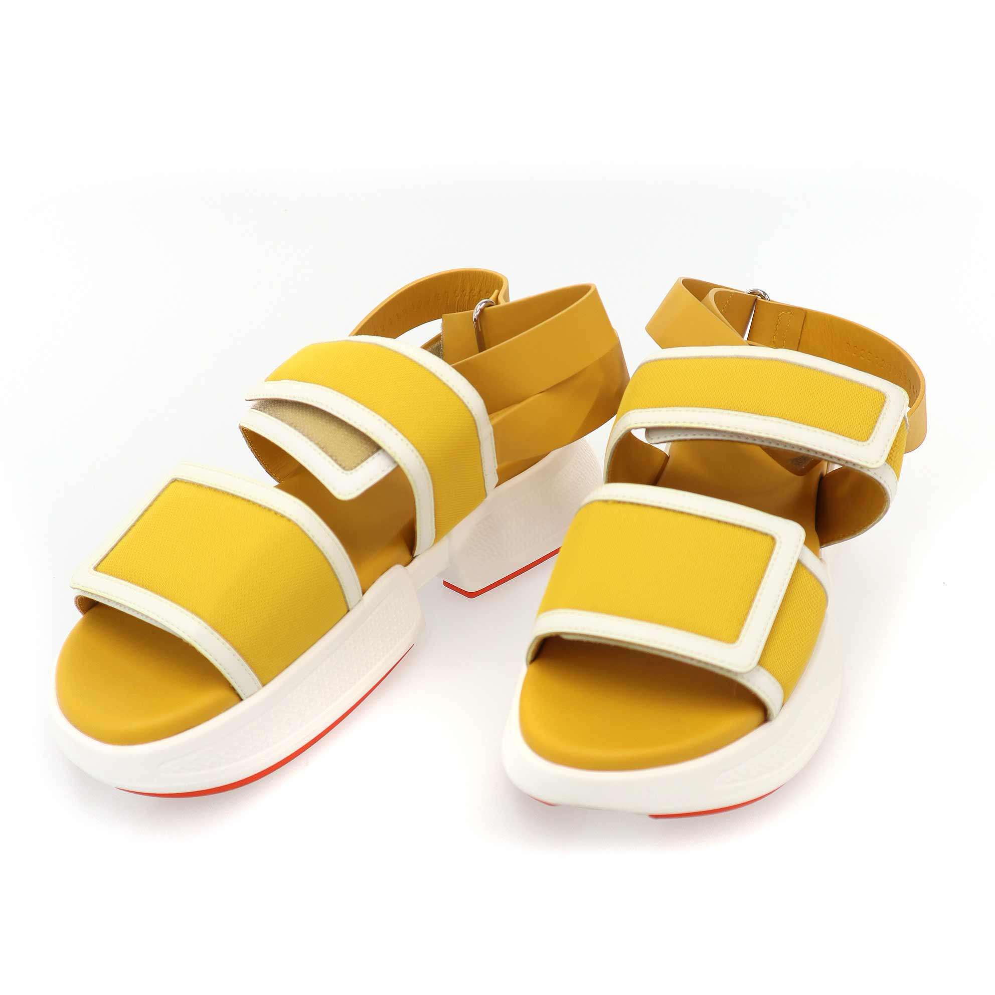 HERMES エルメス Geek Sandals ギーク サンダル RG231219Z 黄色 【中古】 ITDL16K44RXK