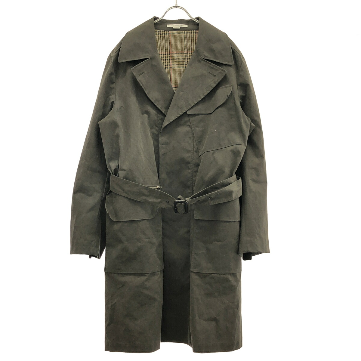STELLA McCARTNEY 中心柱 ポールマッカートニー オイルド ロングトレンチコート 482235 SJN16 カーキ 52 【中古】 ITI93MJZFOD4