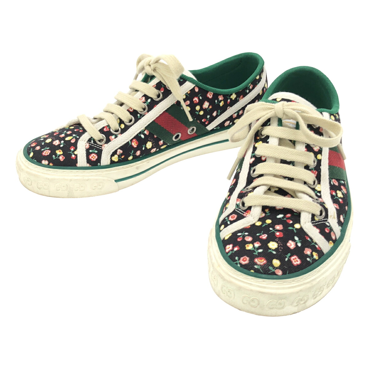 GUCCI グッチ LIBERTY tennis1977 ローカットキャンバススニーカー  緑であること 36 【中古】 ITHYLTLUYKD4