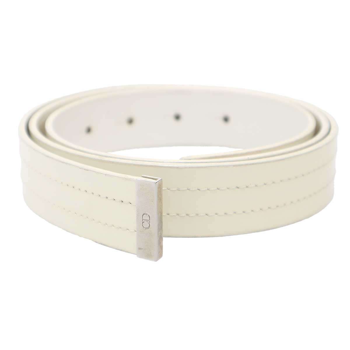 Dior HOMME ディオールオム 2000\u0027s なめし革三尺帯  白いこと 90 【中古】 ITBYD6RAE9ZE