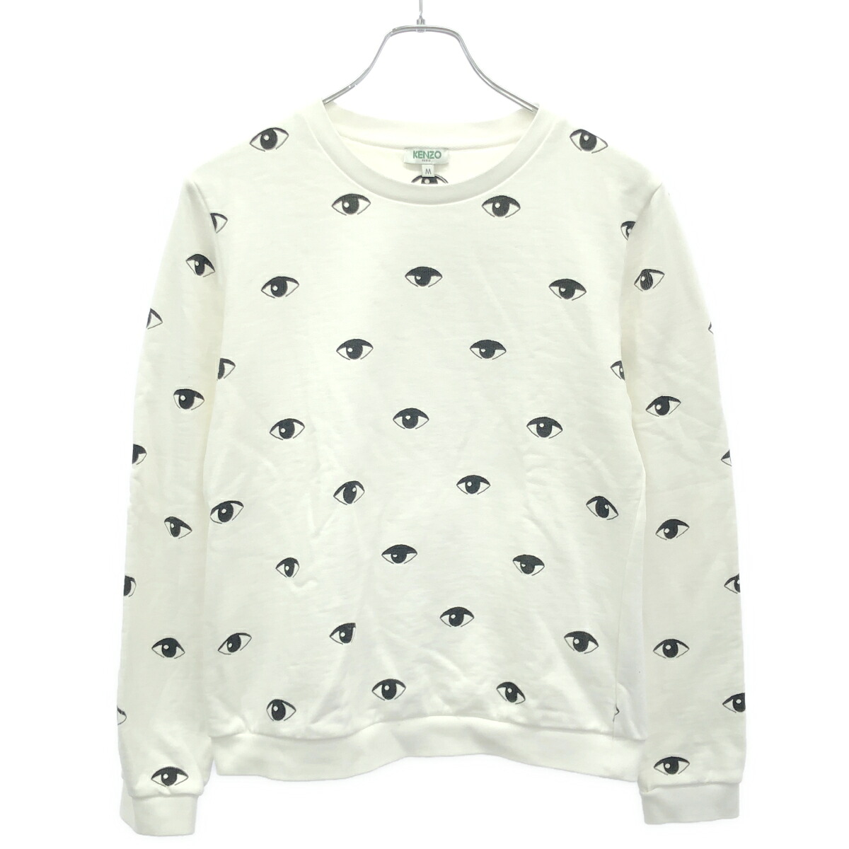 KENZO ケンゾー アイプリントスウェットトレーナー F652SW7174XJ 白いこと M 【中古】 ITGAAMO59FLI