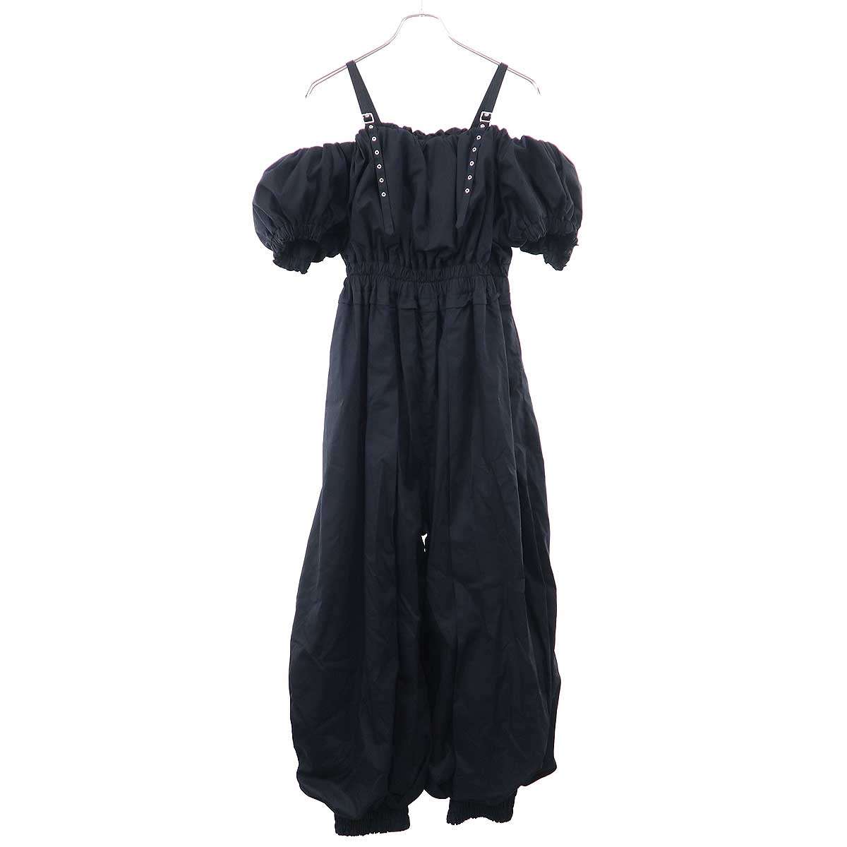 noir kei ninomiya ノワール ケイ ニノミヤ 25SS パフスリーブドレスオールインワン 3O-U006-051 ブラック M 【中古】 ITSUXVPOXI4U|MODESCAPE 店