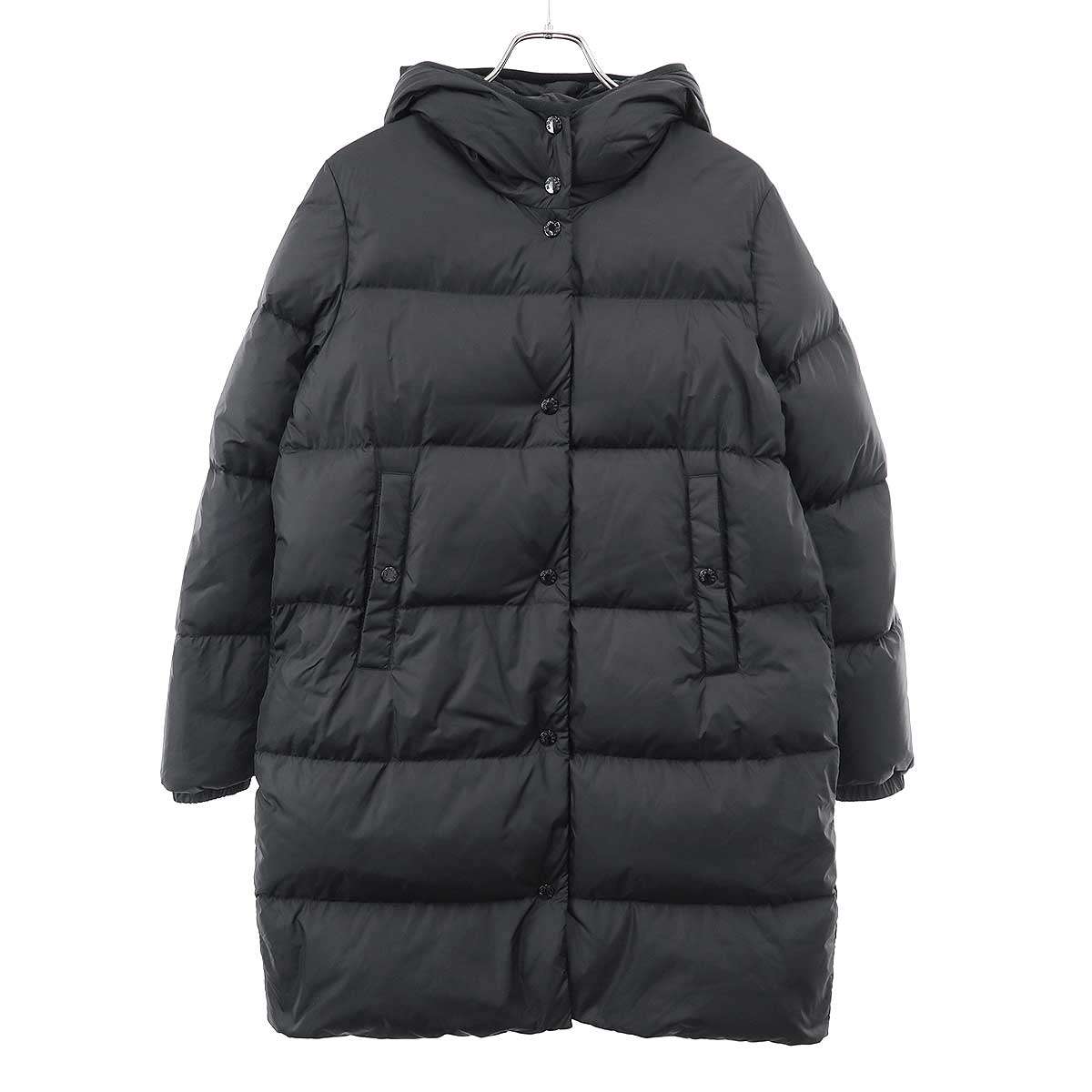 MONCLER モンク線路 BURGAUX GIUBBOTTO 落ちこむ厚地の外套 F20931C54800 黒いこと 1 【中古】 IT4KCJA6UAHE