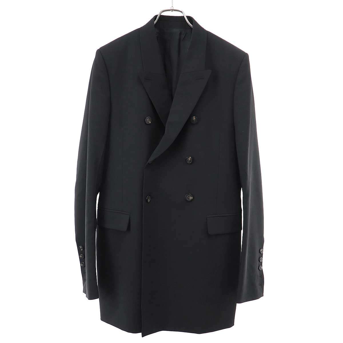 Rick Owens リックオウエンス 19SS ダブルブレストロングテーラードジャケット RU19S2749-ZL 黒いこと 50 【中古】 ITPCXJRDPY7S