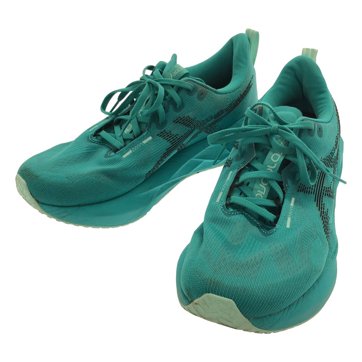 asics アシックス NOVABLAST 5 エメラルドグリン×黒いこと スニーカー 101B974 青色 28糎 【中古】 ITHLOWJXB22M