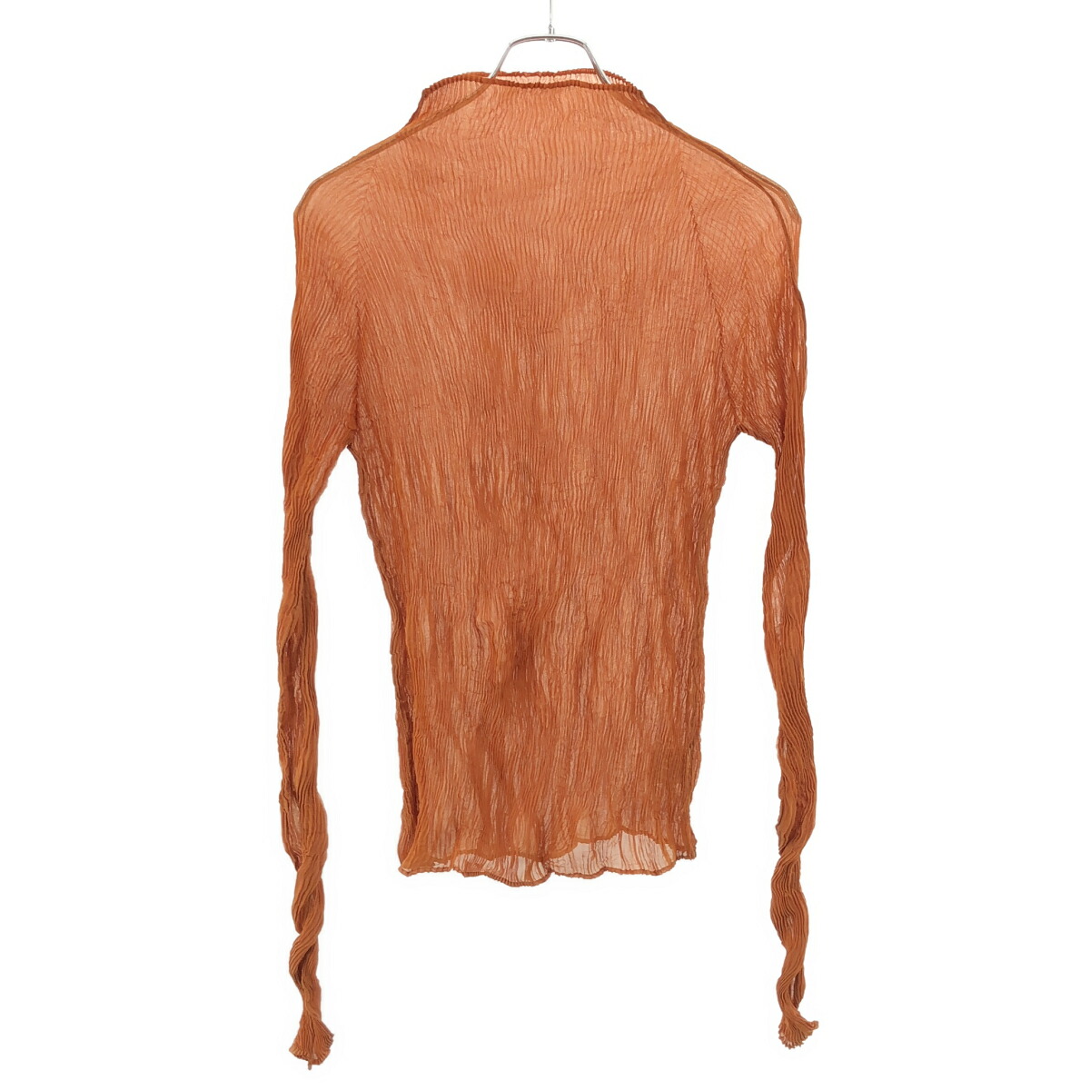 ISSEY MIYAKE イッセイミヤケ 24AW CHIFFON TWIST プリーツカットソー IM43FJ141 オレンジ色 2 【中古】 ITQ398MWWFQM