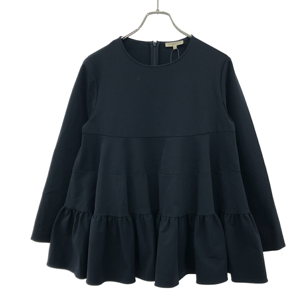 yori ヨリ 23SS ティアードストレッチブラウス YR21-23048SP 米国海軍 38 【中古】 ITE7T1RM8DY4