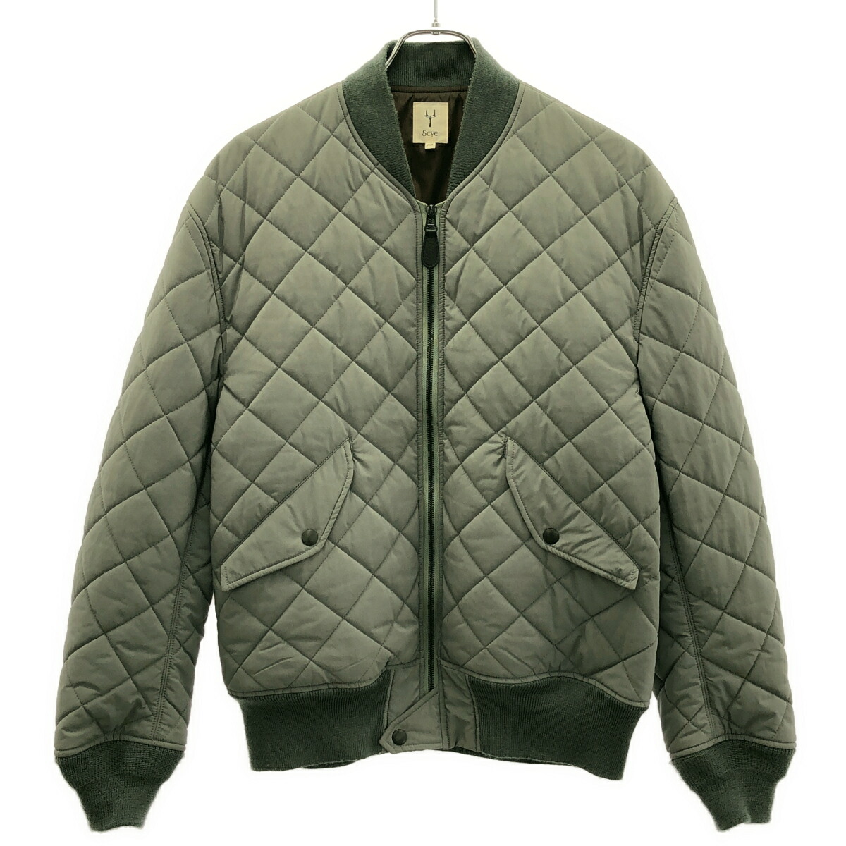 SCYE 犀 SAMPLE/26SS P/N Gaberdine Quilted Bomber Jacket キルティングボンバージャケット  カーキ系 38 【中古】 ITZVVO07MPBO