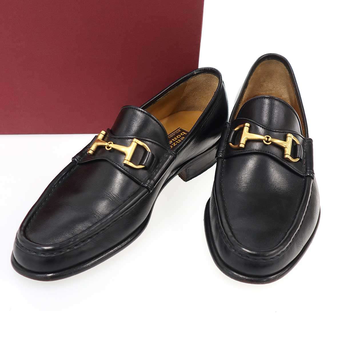 Enzo Bonafe エンツォボナフェ ホースビットローファー シューズ 2695 m2 黒いこと 7 1/2 【中古】 IT8NOZUEJYDY