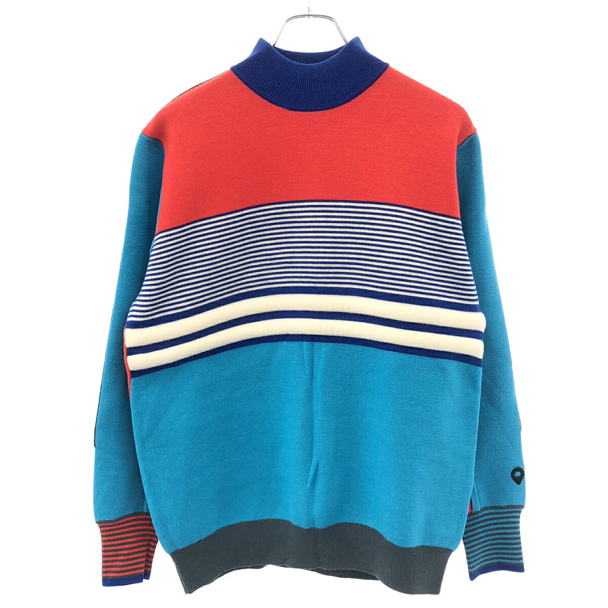 nagonstans ナゴンスタンス 22SS ski knit pullover マルチボーダーニットプルオーバー 470FS170-0000 入り合わせる色合い M 【中古】 ITMHY5AIYUZY