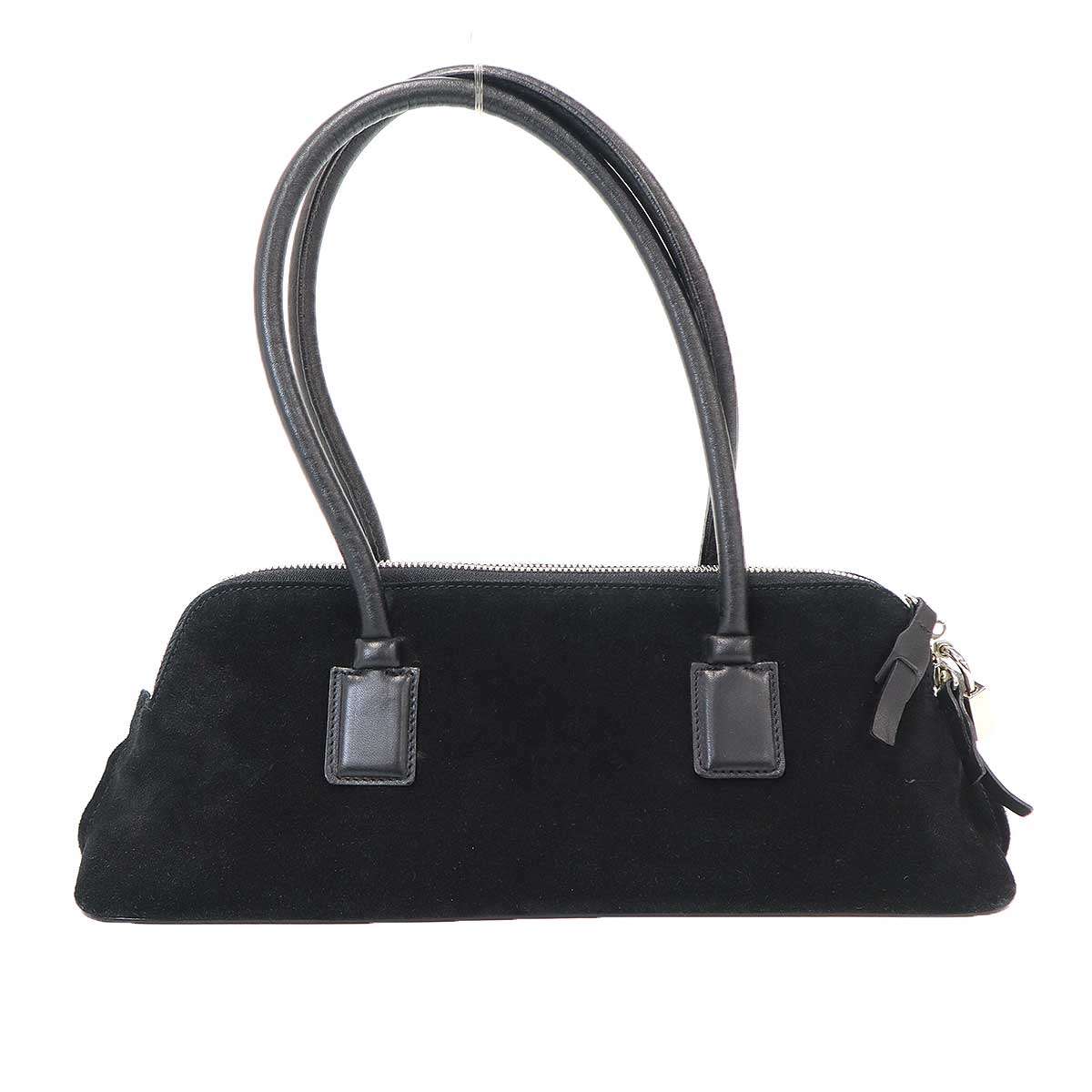 GIORGIO ARMANI ジョルジオ アルマーニ レウェードレザーミニハンドバッグ  黒いこと  【中古】 ITV7HY19B39O