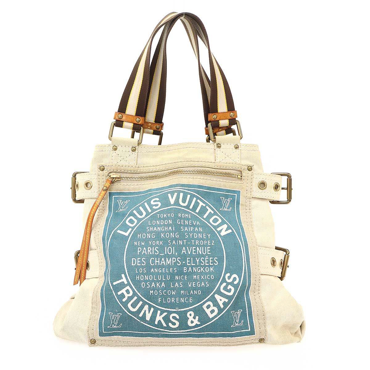 LOUIS VUITTON ルイヴィトン M95114 クルーズライン グローブショッパーMM トートバッグ アイボリー 【中古】 IT28LFDSIRXA|MODESCAPE 店