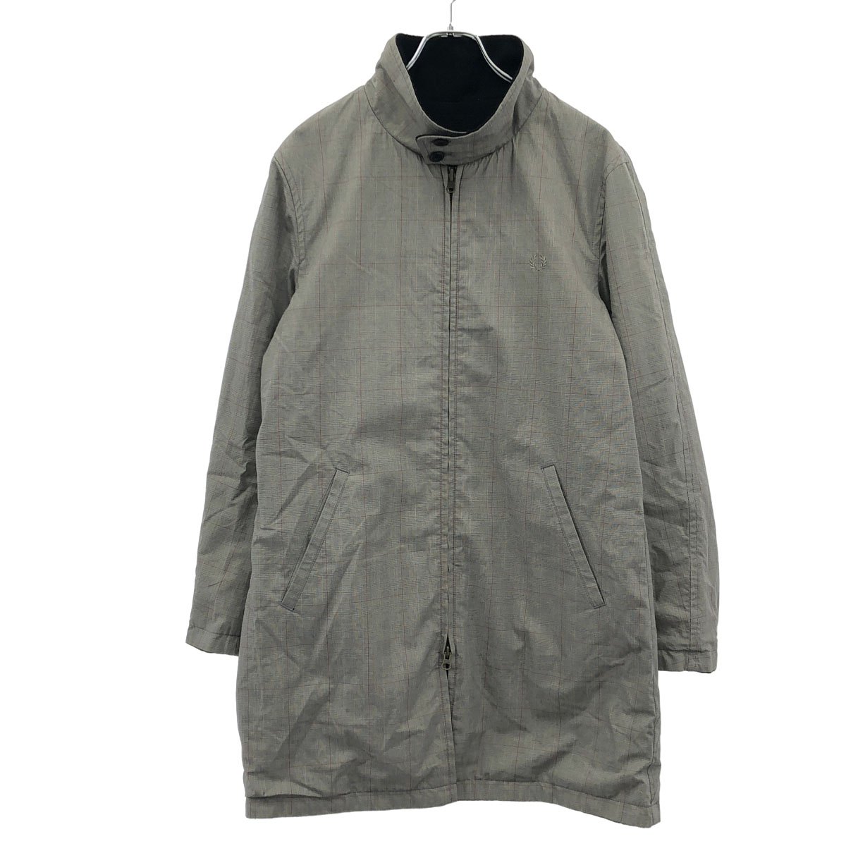 FRED PERRY フレッドペリー リヴァーシブル ハリントンマックコート F2397 薄墨色×黒いこと L 【中古】 IT2N5RIZKQYE