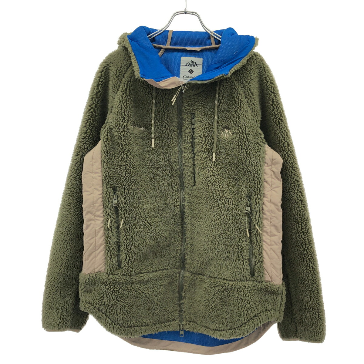 KITH×Columbia 口吸い×コロンビア High Pile Full Zip Jacket ボアフリースジャケット  カーキ L 【中古】 ITF1GZH3U1幼児用便器