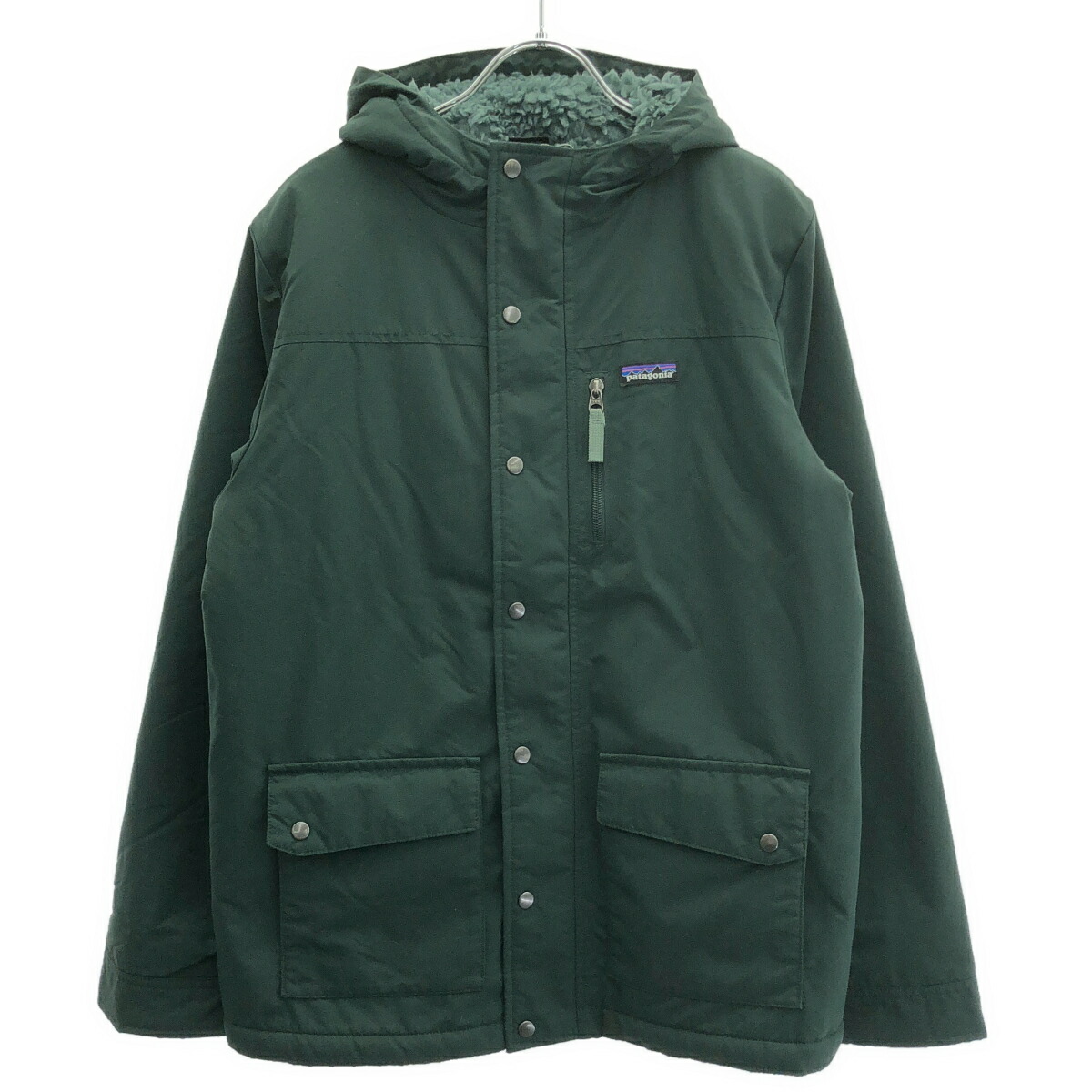 Patagonia パタゴニア キッズ/ボーイズ 裏ボアナイロンジャケット 68460FA23 グリーン XXL 【中古】 IT9THW0L7758|MODESCAPE 店