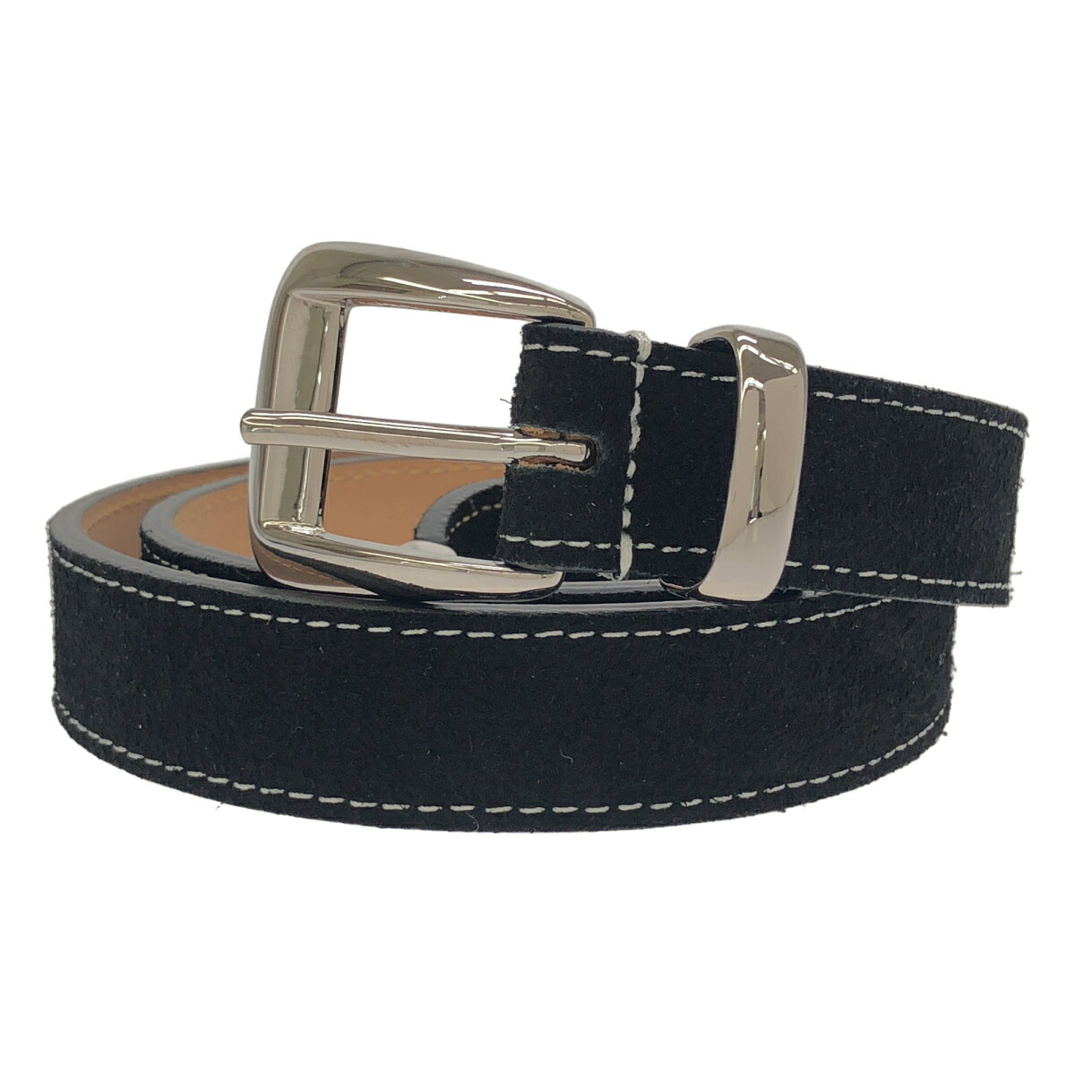 THE SHISHIKUI シシクイ Suede b 胴締め スウェードレザーベルト  黒いこと  【中古】 ITO2LLKU9354