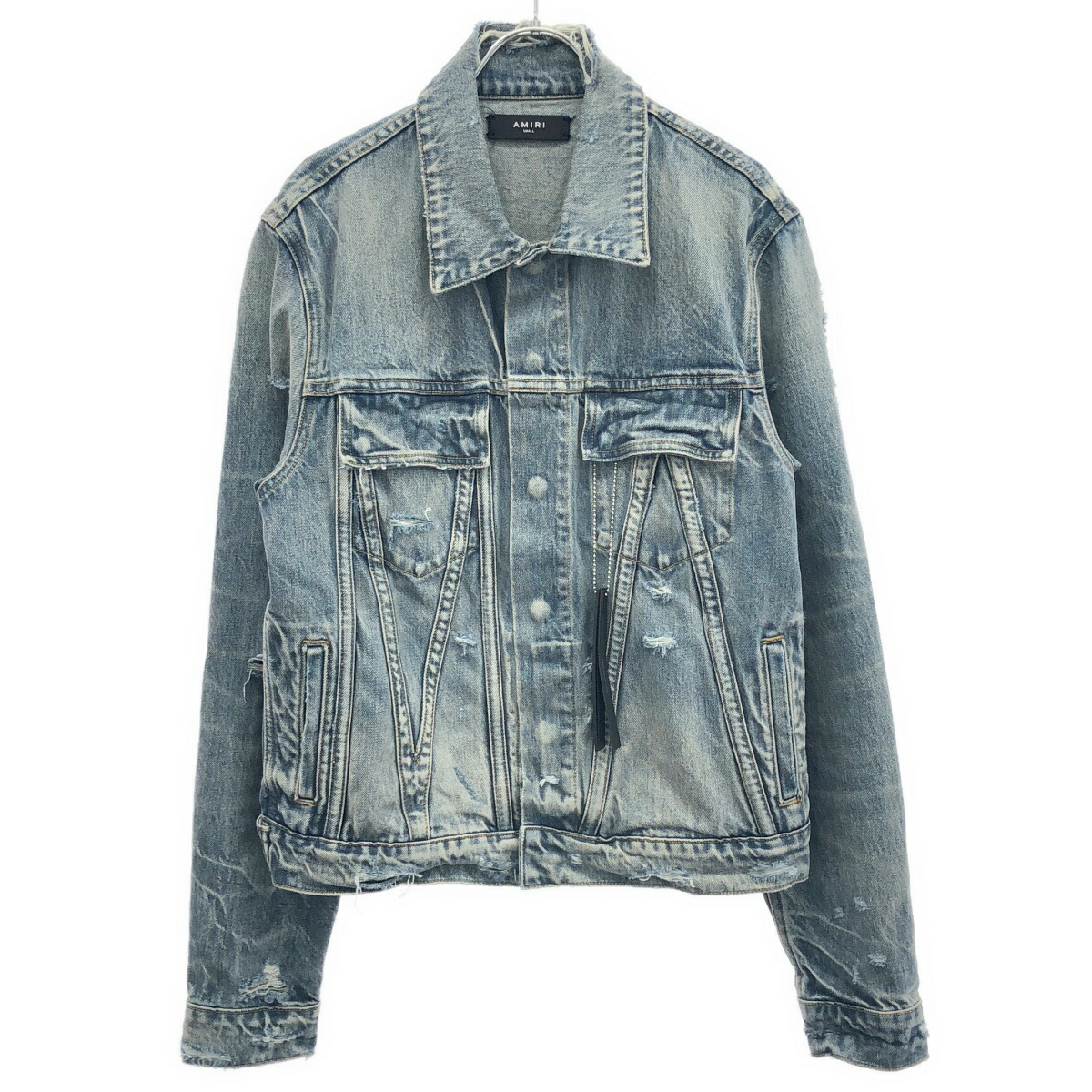 AMIRI アミリ MA Denim Jacket ダメージデニムジャケット  インディゴ S 【中古】 ITNW93Z1D920