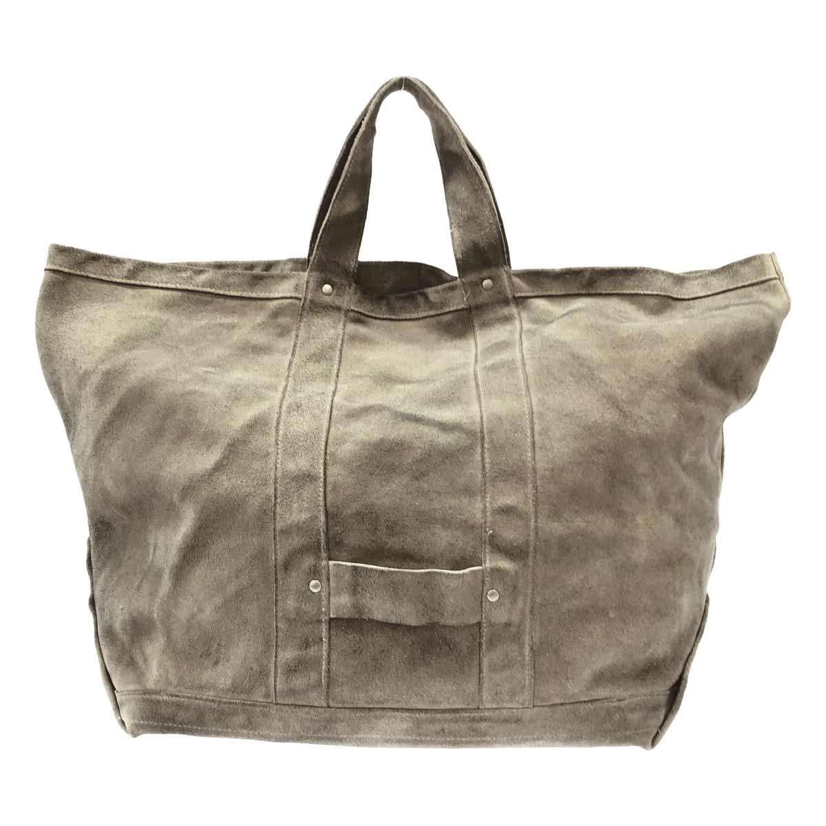 SEVEN BY SEVEN セブンバイセブン COW TOTE BAG スエードスプリットレザートートバッグ  薄墨色 - 【中古】 IT78J8T8AUVS