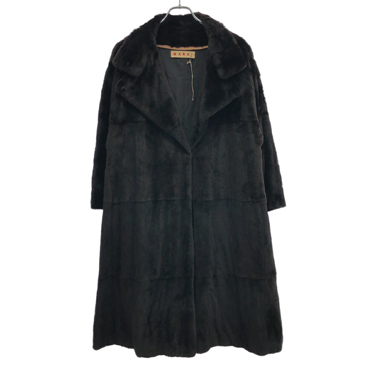 MARNI マルニ 2000\u0027s ファーロングコート  黒いこと系 42 【中古】 IT0XW5B6H66Q