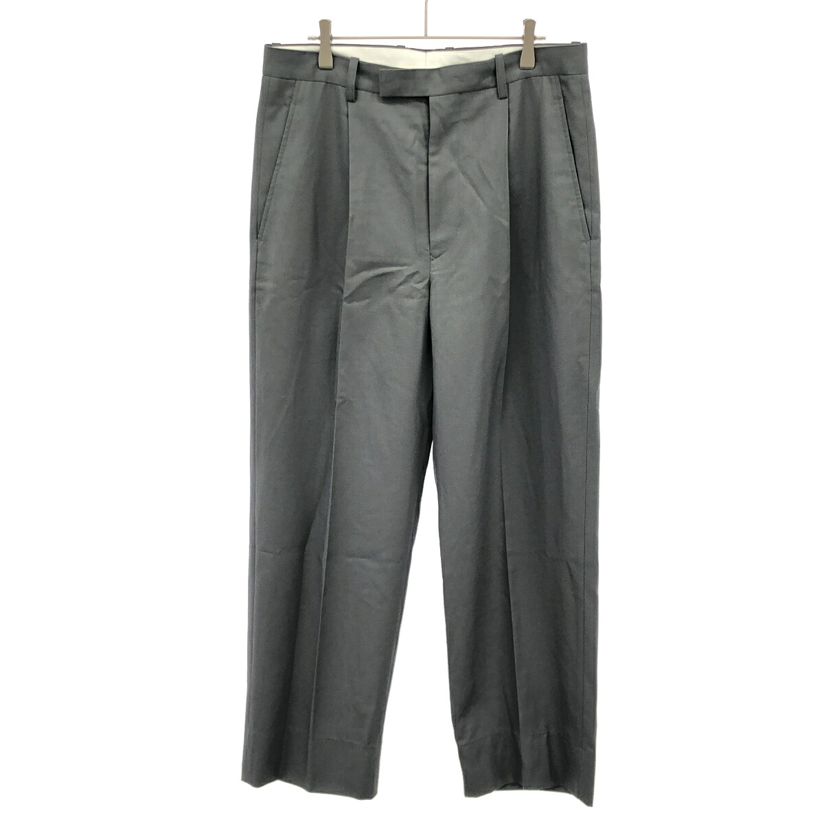 SCYE BASICS サイベーシックス SAMPLE/タックテーパードパンツ  薄墨色 38 【中古】 ITCQBN4SA070