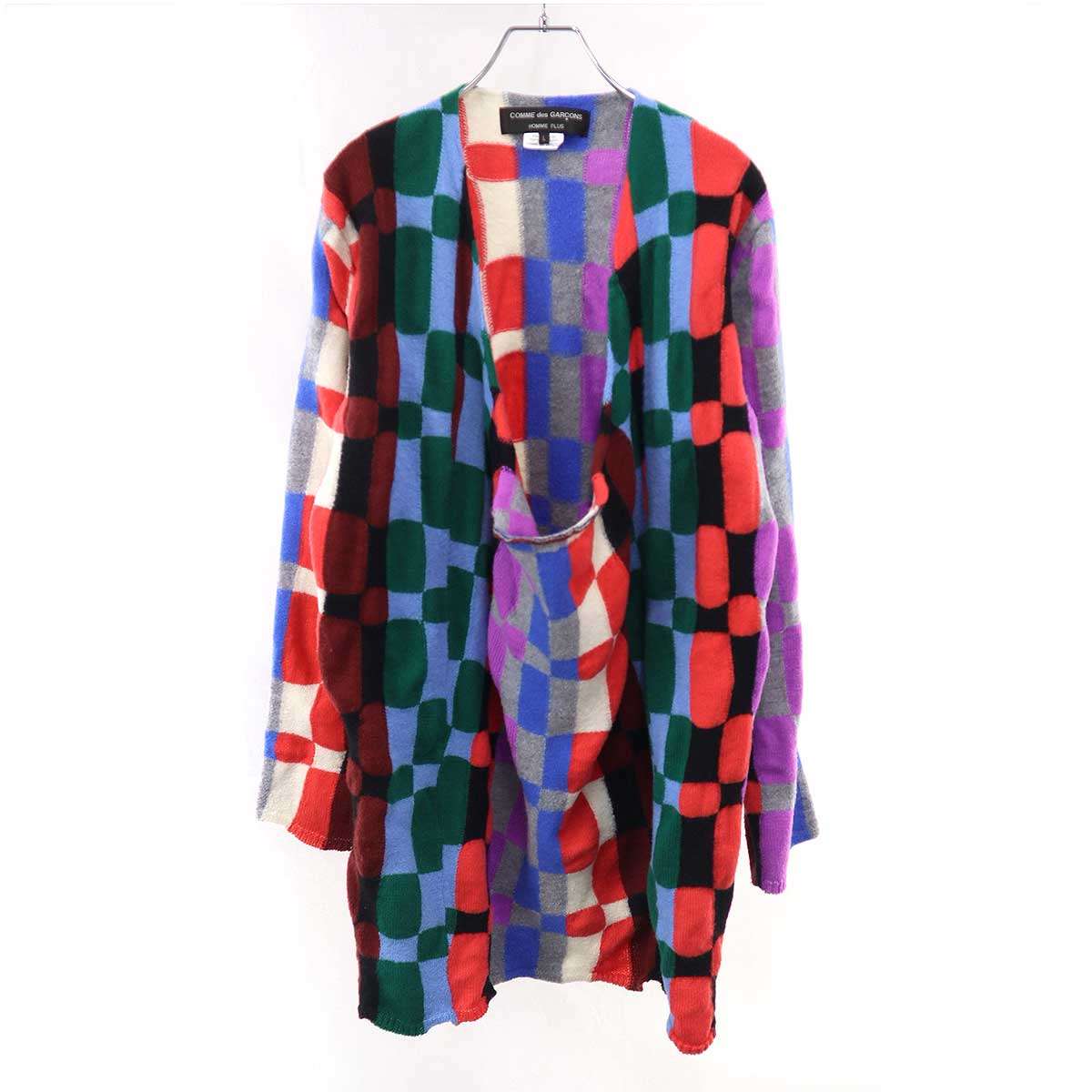 COMME des GARCONS HOMME PLUS コム デギャルソンオムプリュス 22AW クレイジーパターンルーズニットセーター PJ-N501 雑ぜ合わせる L 【中古】 ITNDCDPS365U
