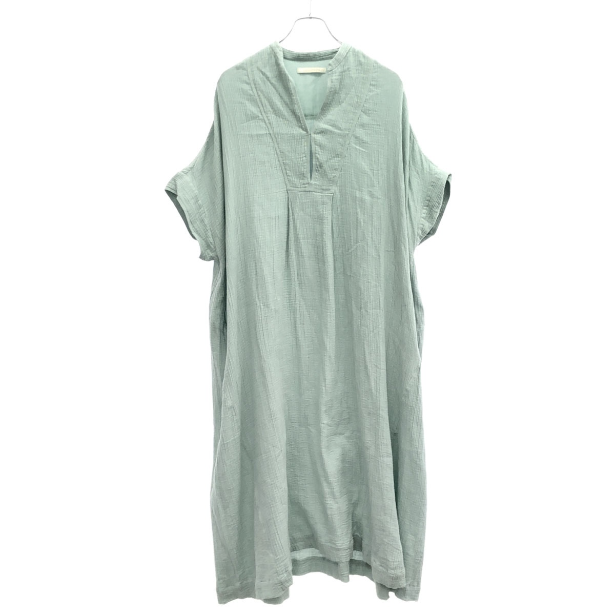 ne Quittez pas ヌキテパ 24AW Double Gauze Big Shirts Dress 衣裳 010442GF4 緑であること系 【中古】 IT2SIXDKM7T4