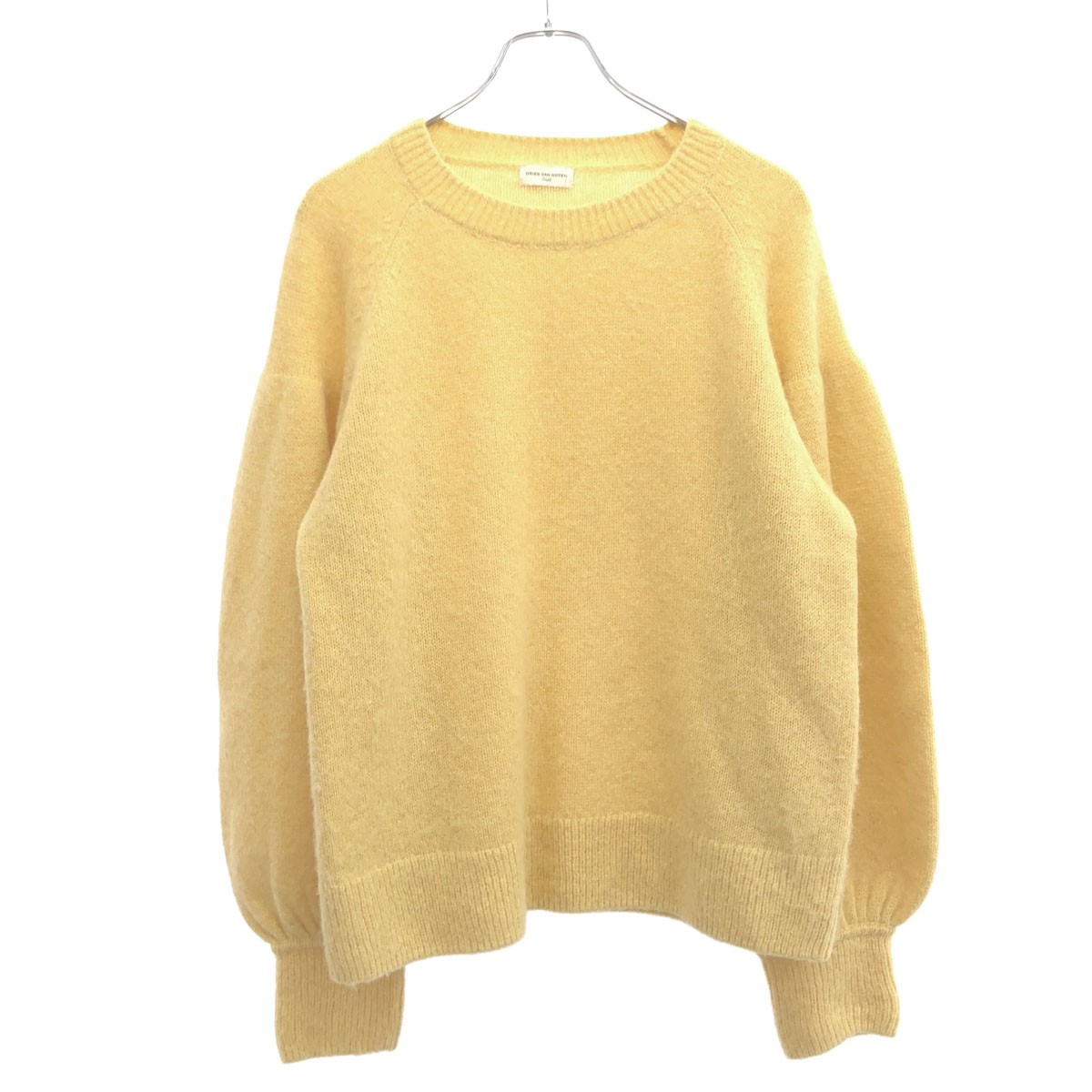 DRIES VAN NOTEN ドリスヴァンノッテン バルーンスリーブアルパカニットプルオーバー  黄色 S 【中古】 ITZS5VSDJQVI