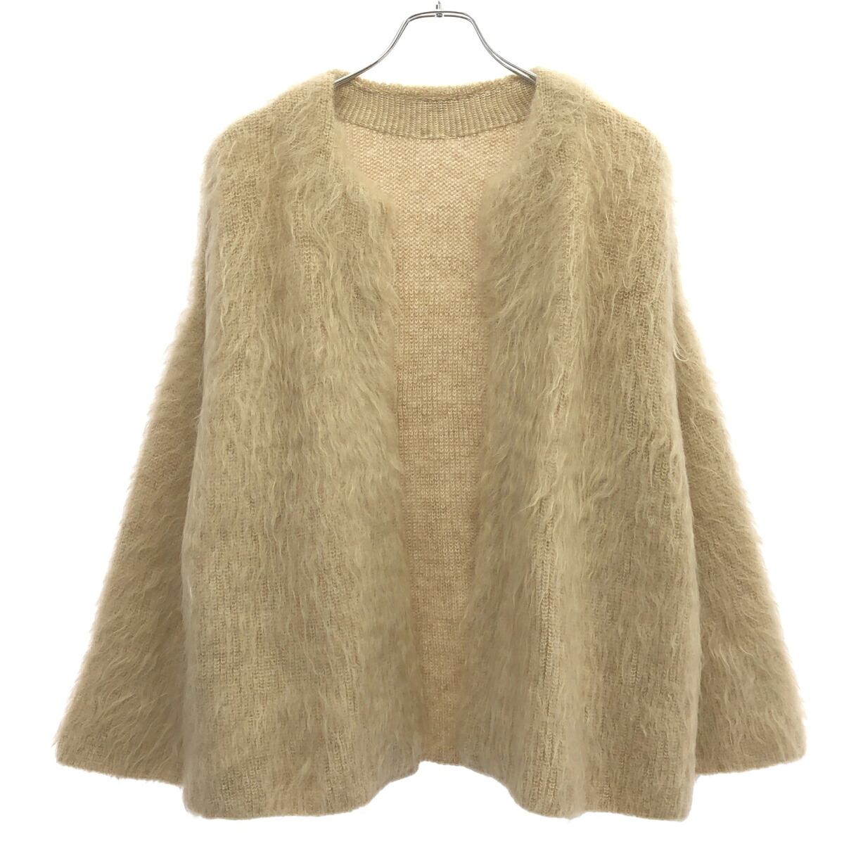 MUSE de deuxieme classe ムーサ ドゥ ドゥーズィエム 社会階級 24AW PORTMIX モヘアニットカーデガン 24-010-520-4030-3-0 ベージュ F 【中古】 ITXRDVCNV9JW