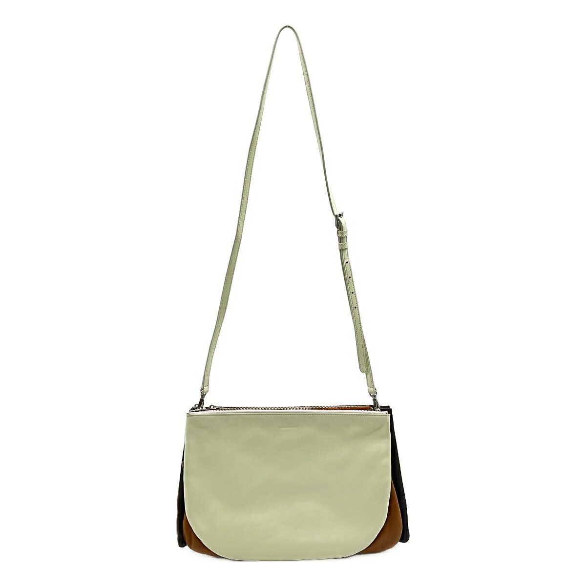 JIL SANDER ジルサンダー 3レイヤークロスボディーバッグ  入り合わせる色合い  【中古】 ITICD9CLQLQA