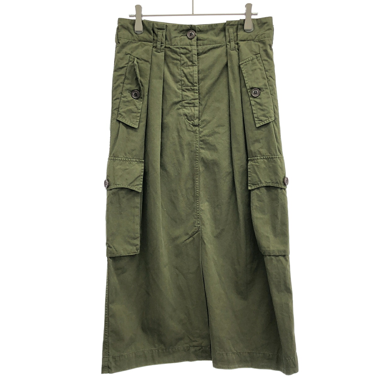 DRIES VAN NOTEN ドリスヴァンノッテン 20SS ミリタリーカーゴスカート カーキ 36 【中古】 ITJRCHSFTMH0|MODESCAPE 店