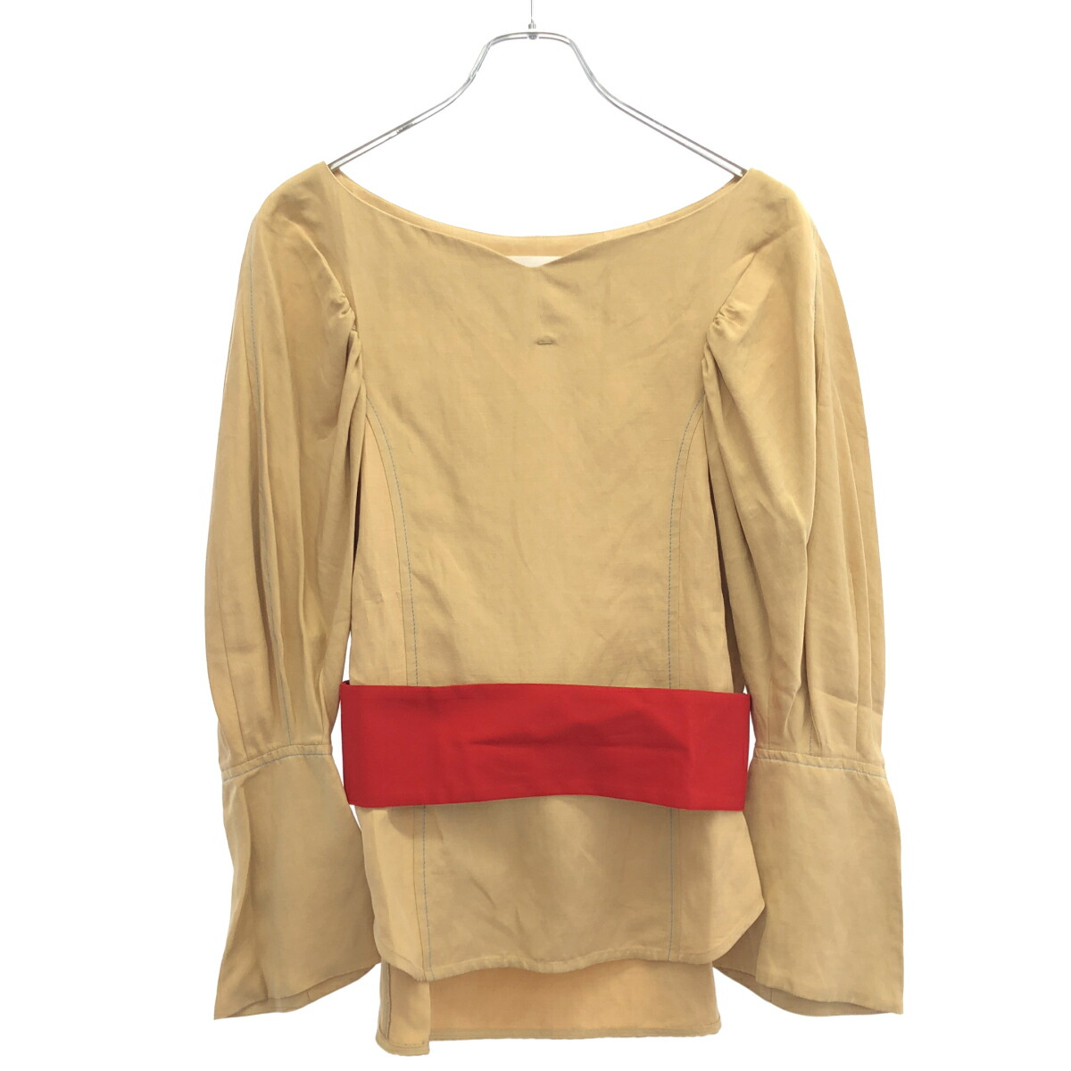 mame kurogouchi マメ科植物 クロゴウチ 18SS シルクヘンプブラウス MM18SS-SH069 ベージュ 2 【中古】 ITLXQ96KBK6I