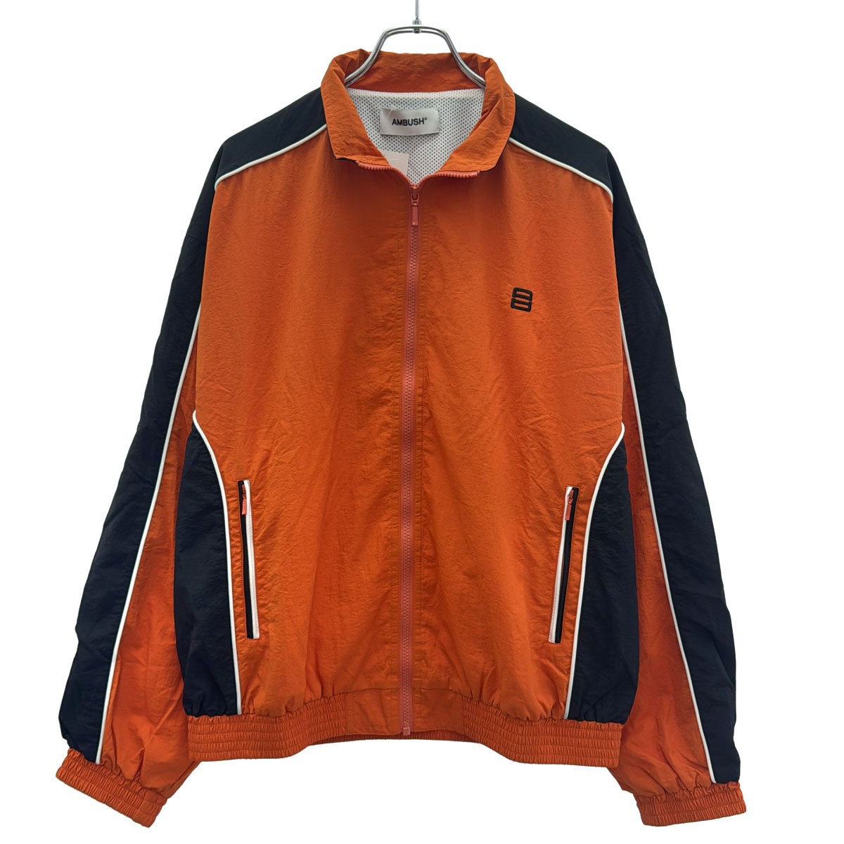 AMBUSH アンブッシュ 23SS Stripe Detail Track Jacket ナイロントラックジャケット 12114316 オレンジ色 S 【中古】 ITAIQ0NWBNVW